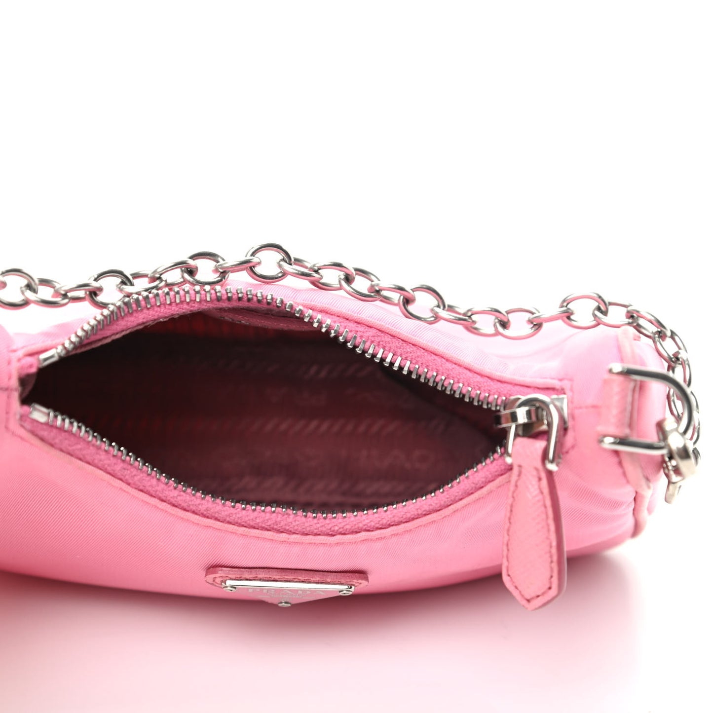 Tessuto Nylon Saffiano Mini Re-Edition 2000 Shoulder Bag Begonia