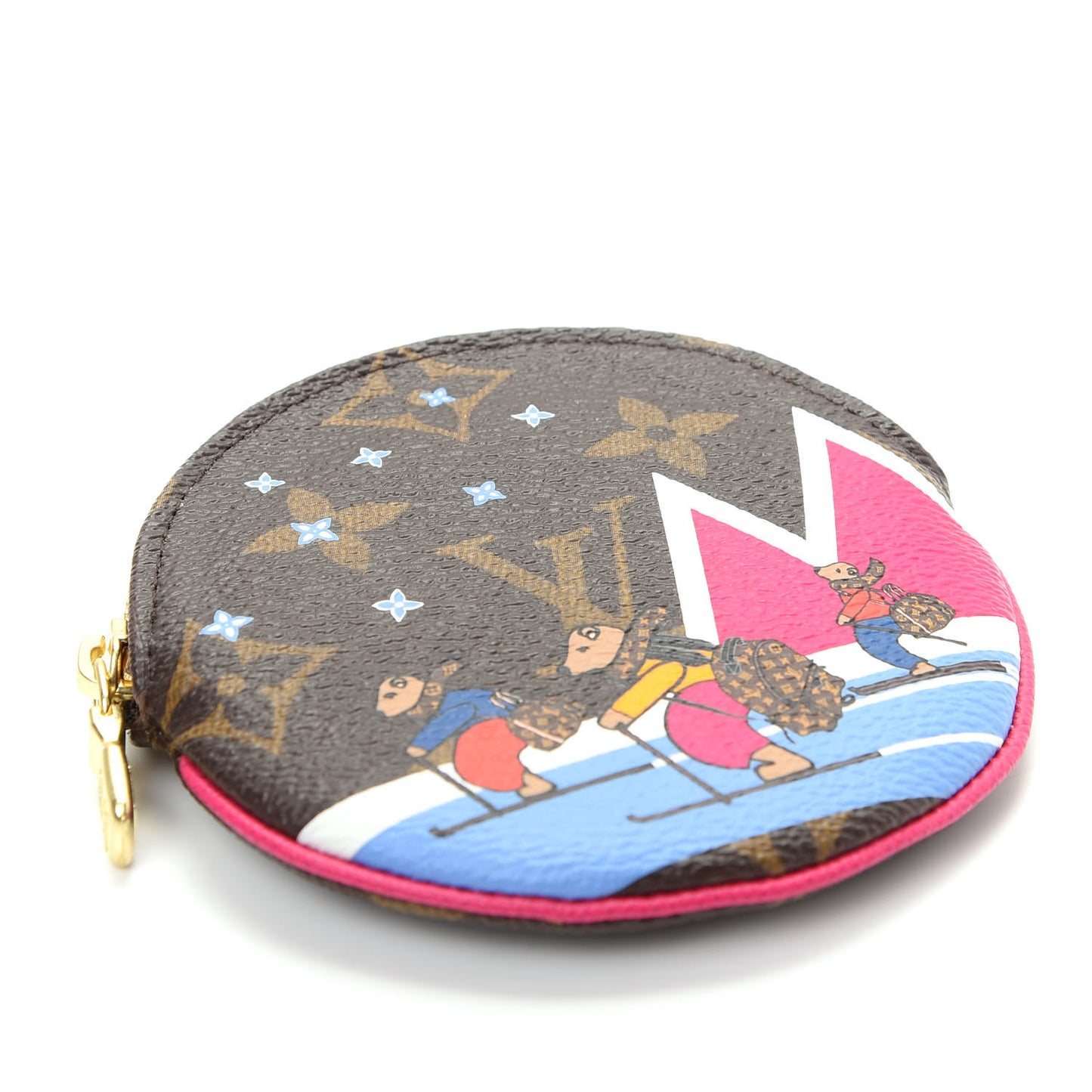 Monogram 2018 Christmas Animation Round Coin Purse