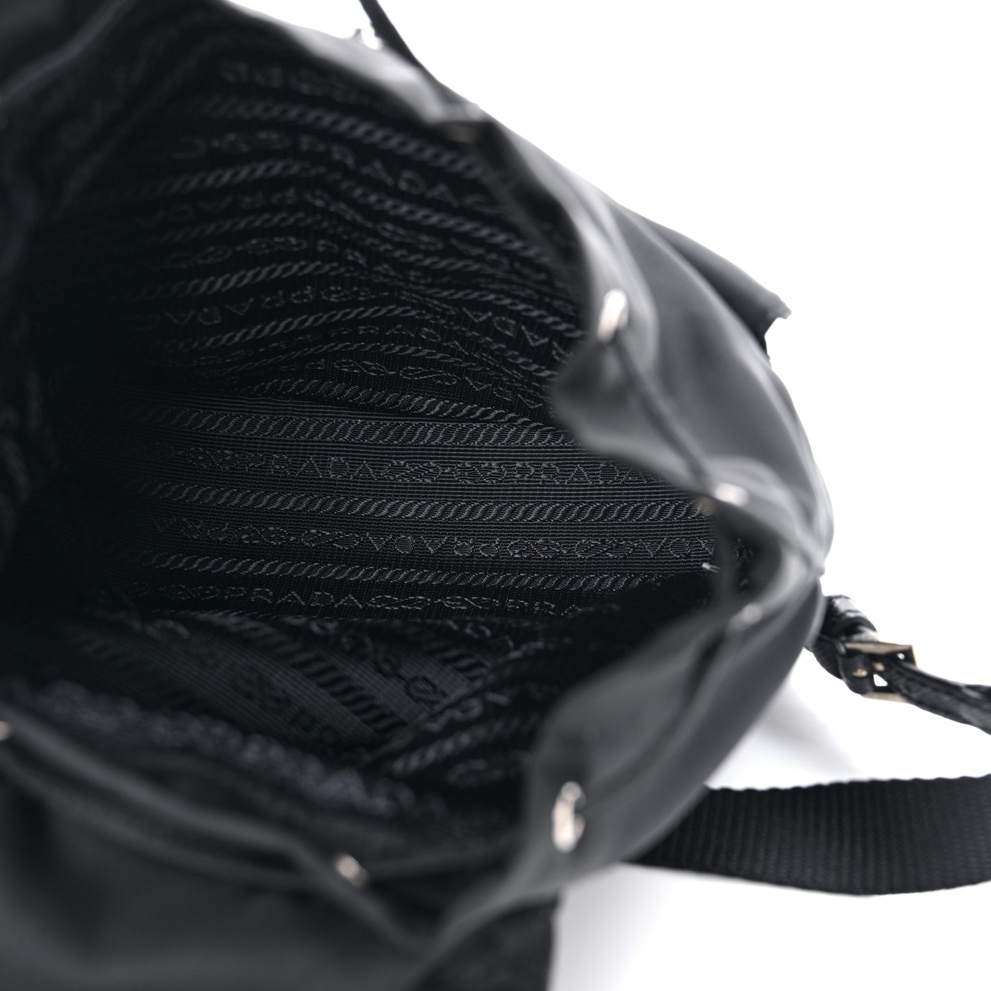 Nylon Vela Mini Crossbody Backpack Black