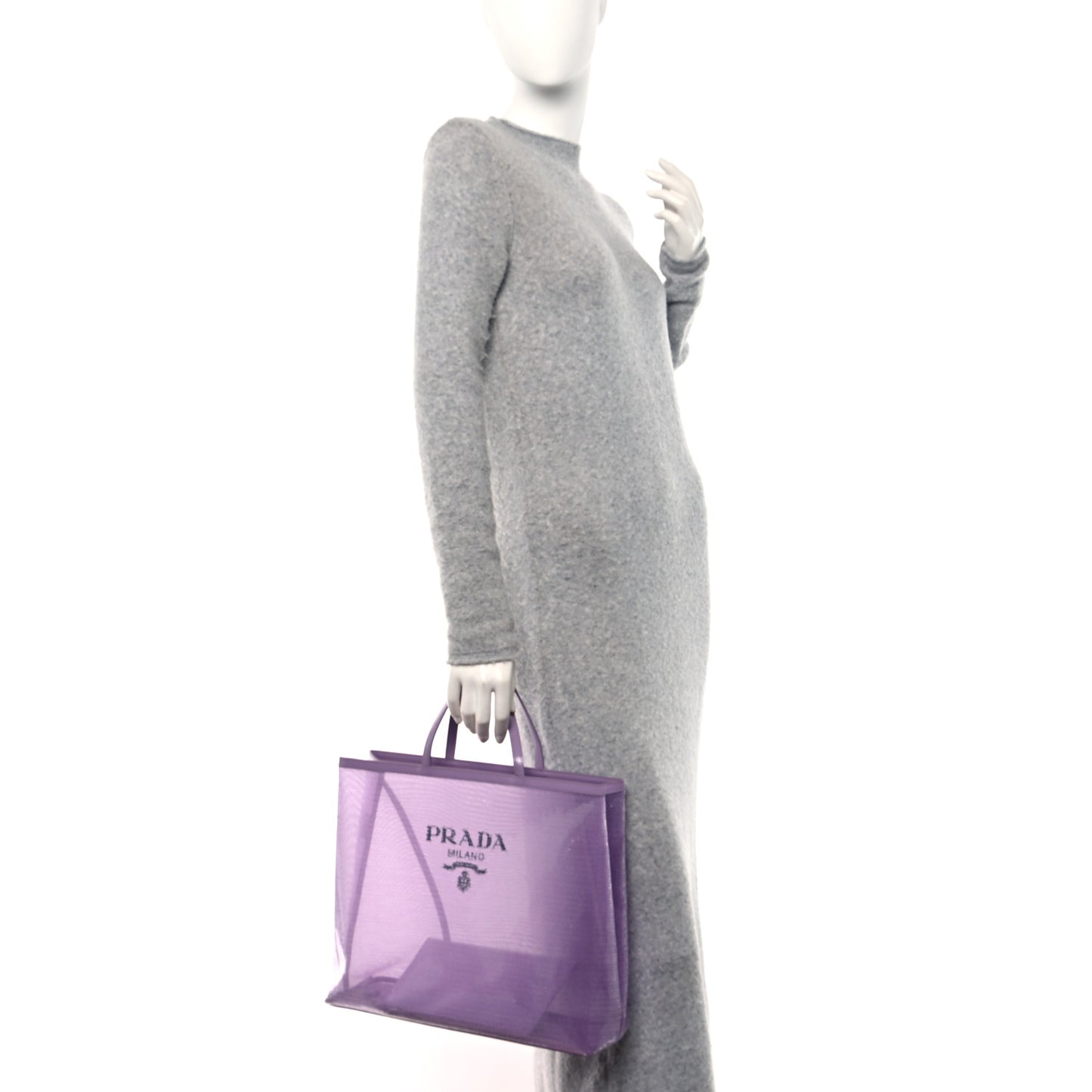 Mesh Paillettes Spazzolato Logo Shopping Tote Lilium