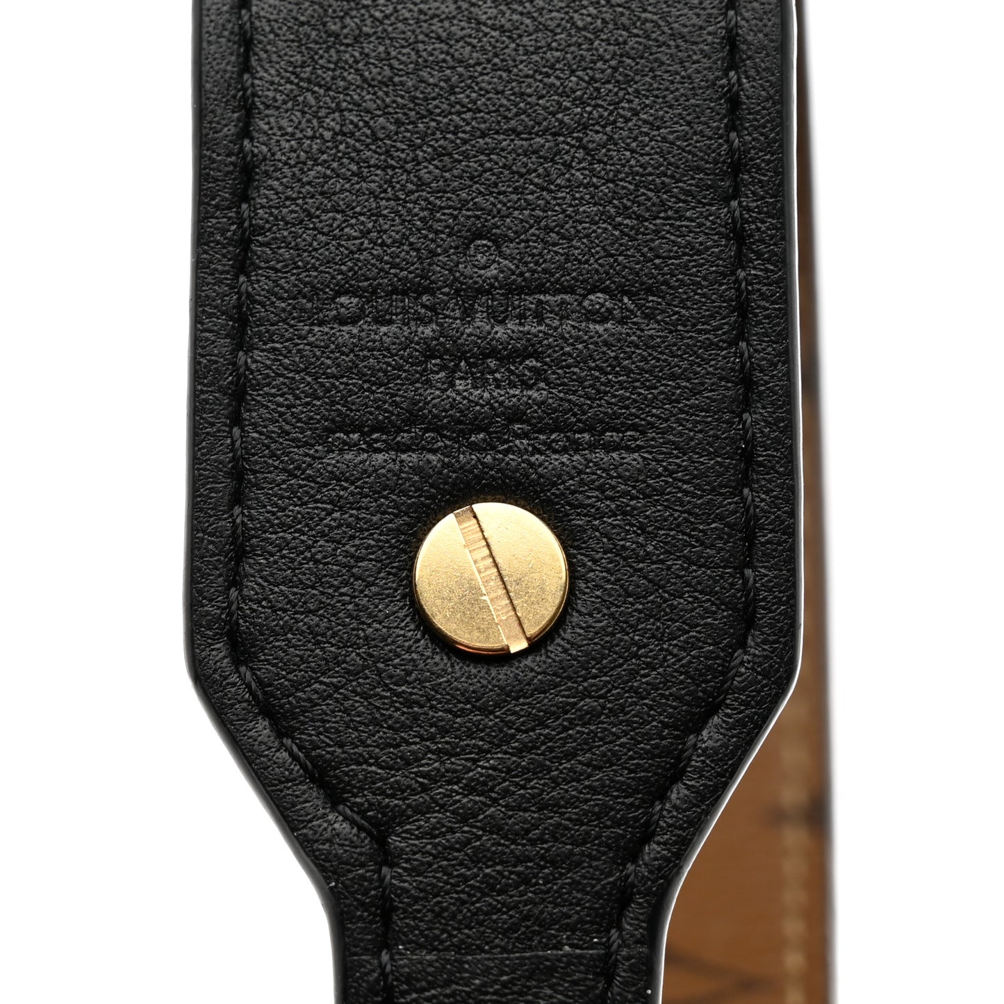 Reverse Monogram Bandouliere Shoulder Strap XL Black