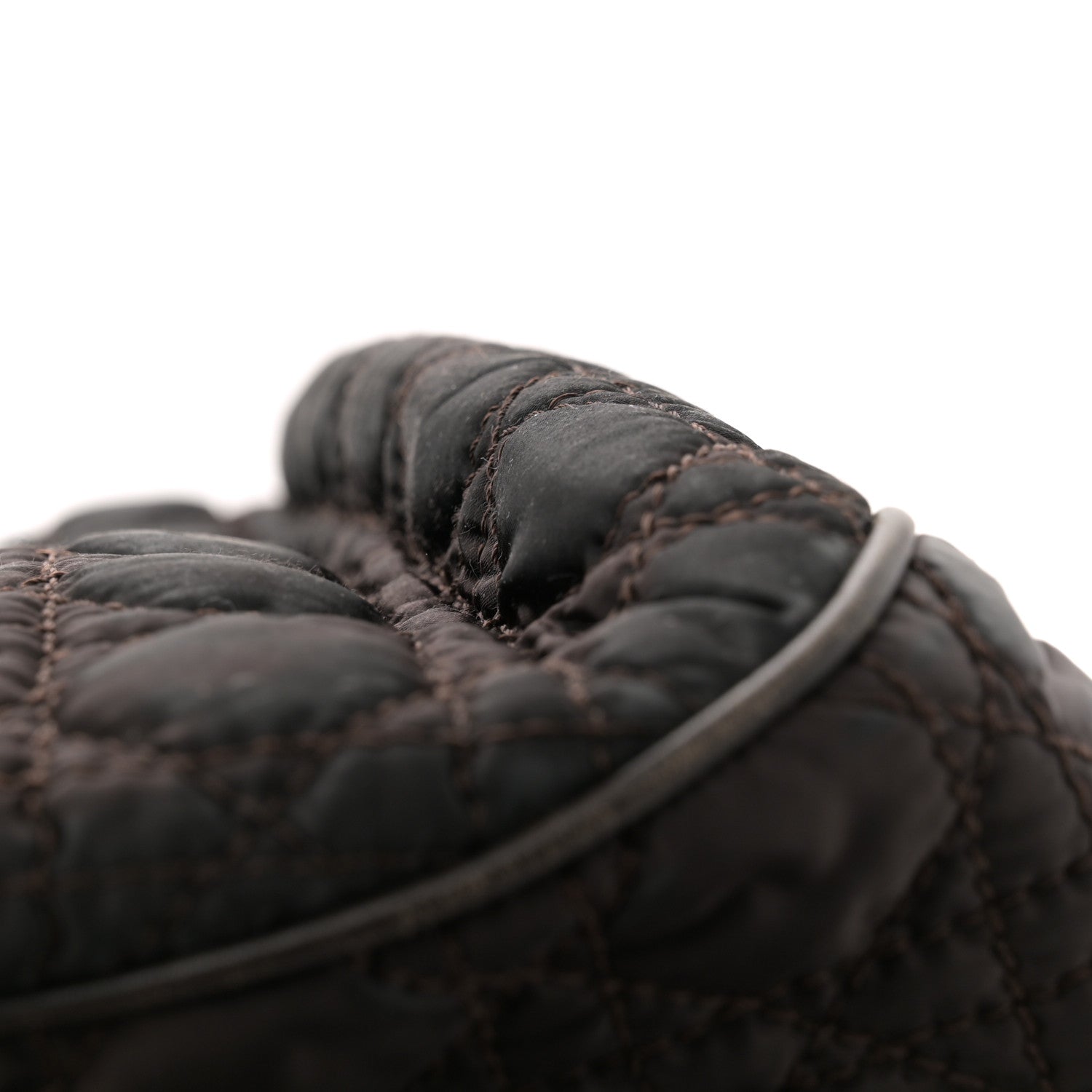 Christian Dior Nylon Cannage Shopper Tote Brown 14 of 14