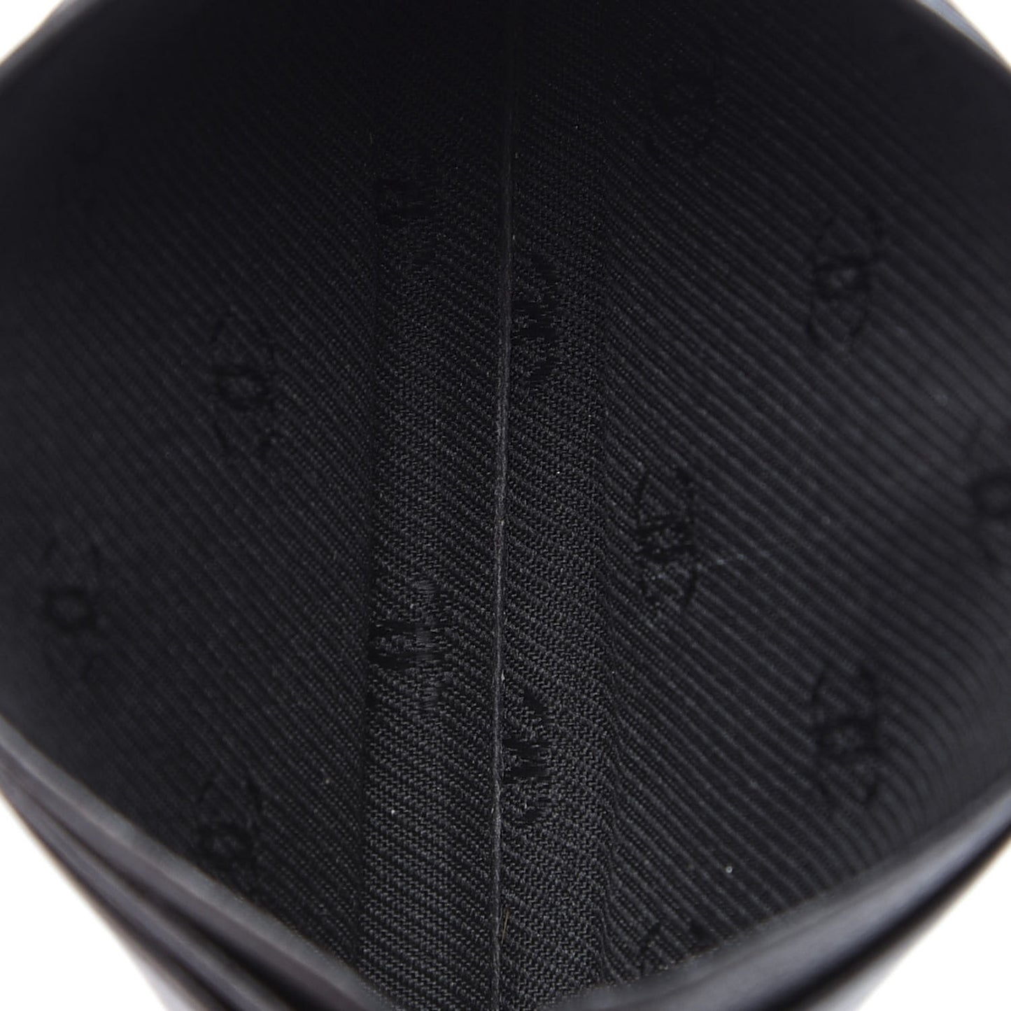 Grained Calfskin CC Button Card Holder Black