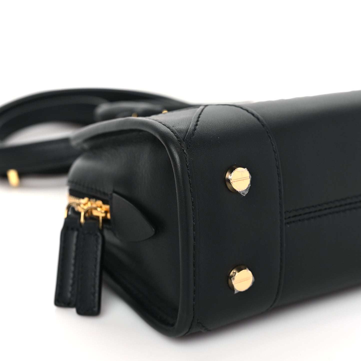 Calfskin Mini Aren Boston Bag Black