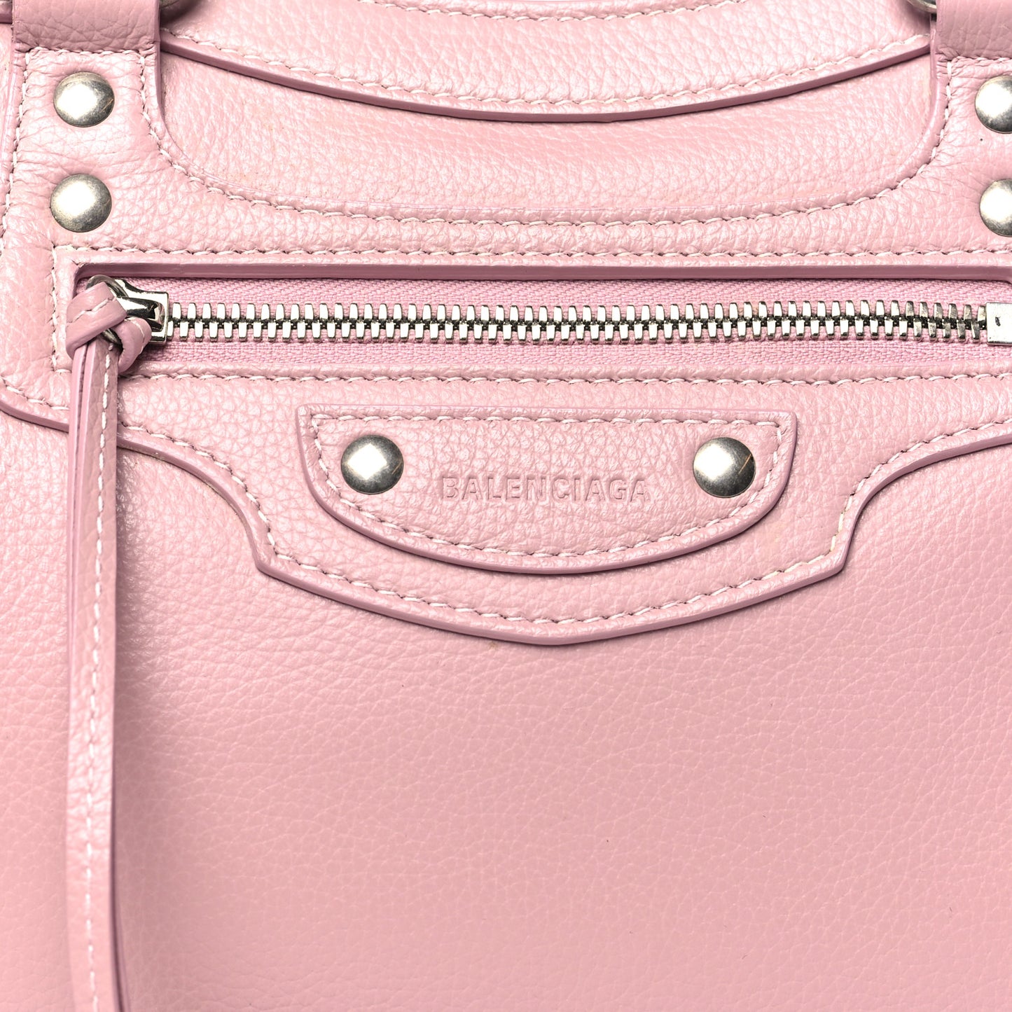 Grained Calfskin Neo Classic Black Hardware S City Powder Powder Pink