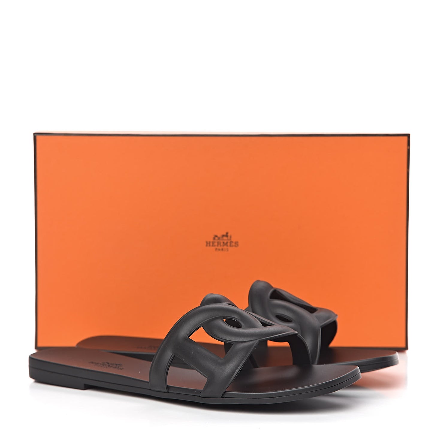 Rubber Aloha Sandals 37 Black