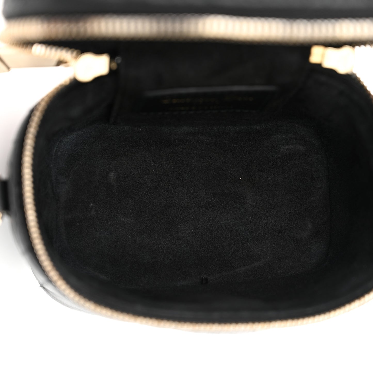 Lambskin Cannage Micro Lady Dior Vanity Case Black