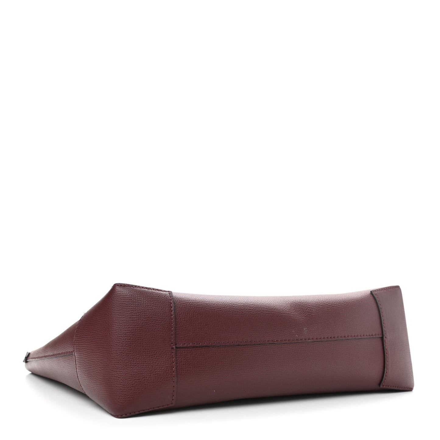 Calfskin Crest Embossed Small Tote Burgundy