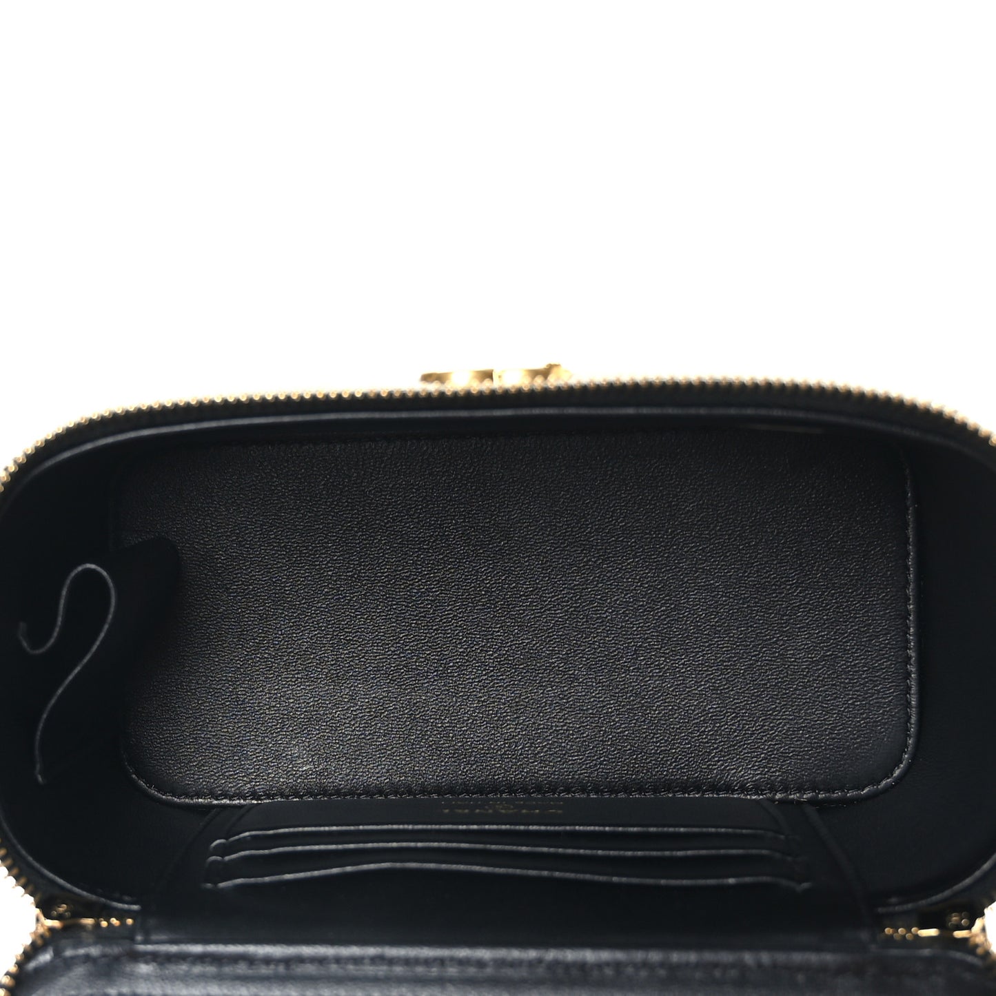 Caviar Quilted Sweetheart Vanity Case Black