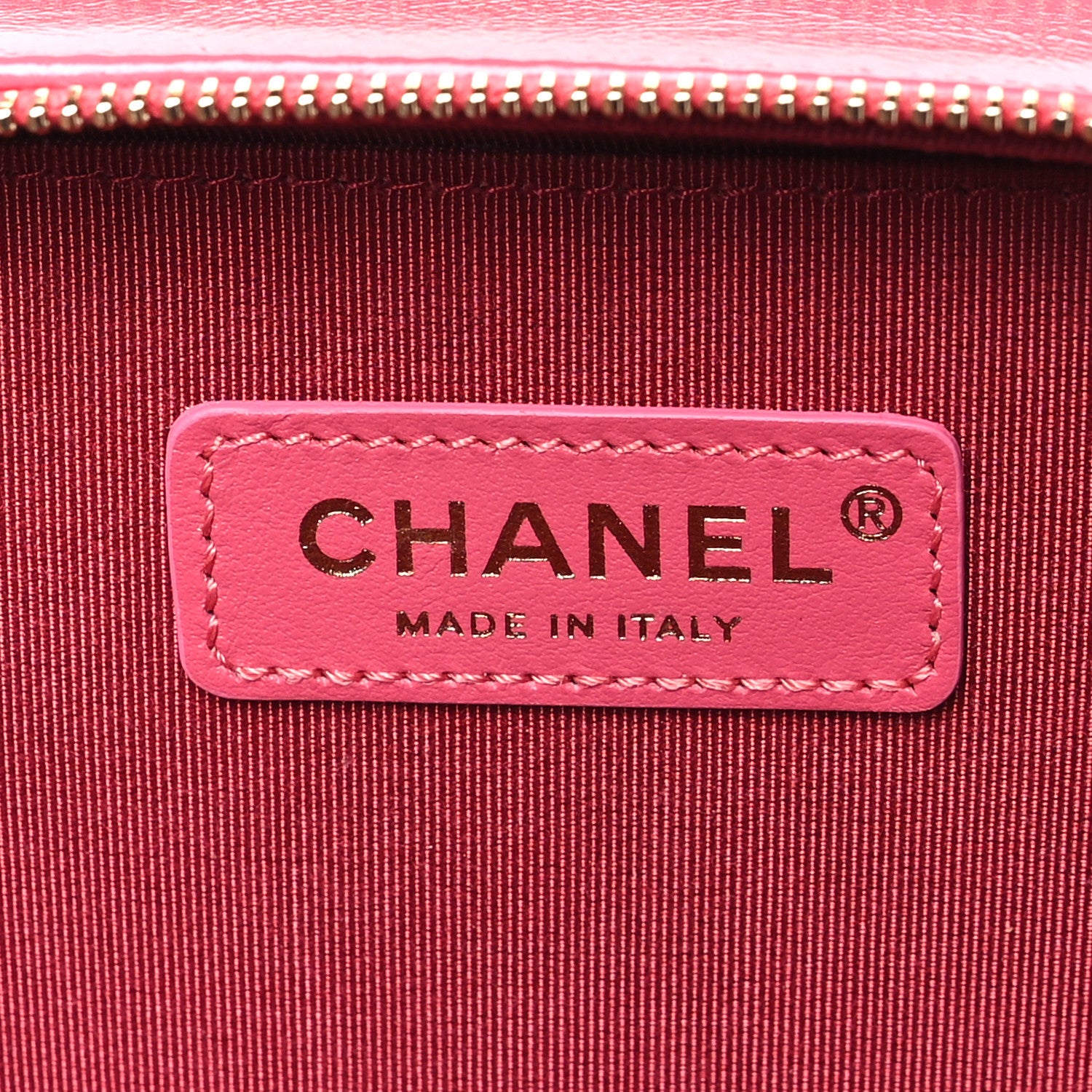 Chanel Crumpled Calfskin Quilted Mini Get Round Top Handle Vanity Case Pink 7 of 11