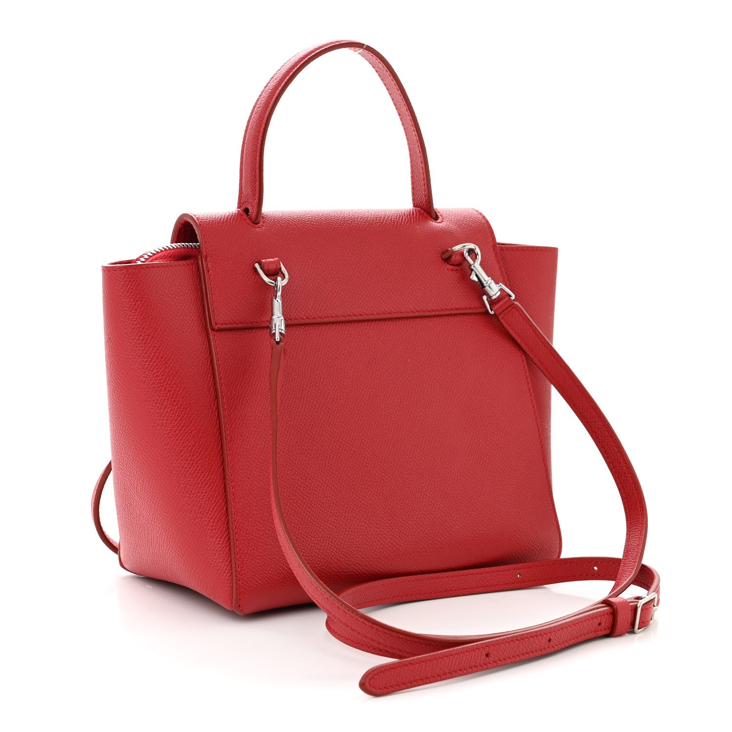 Celine Grained Calfskin Nano Belt Bag Ruby 3 of 12
