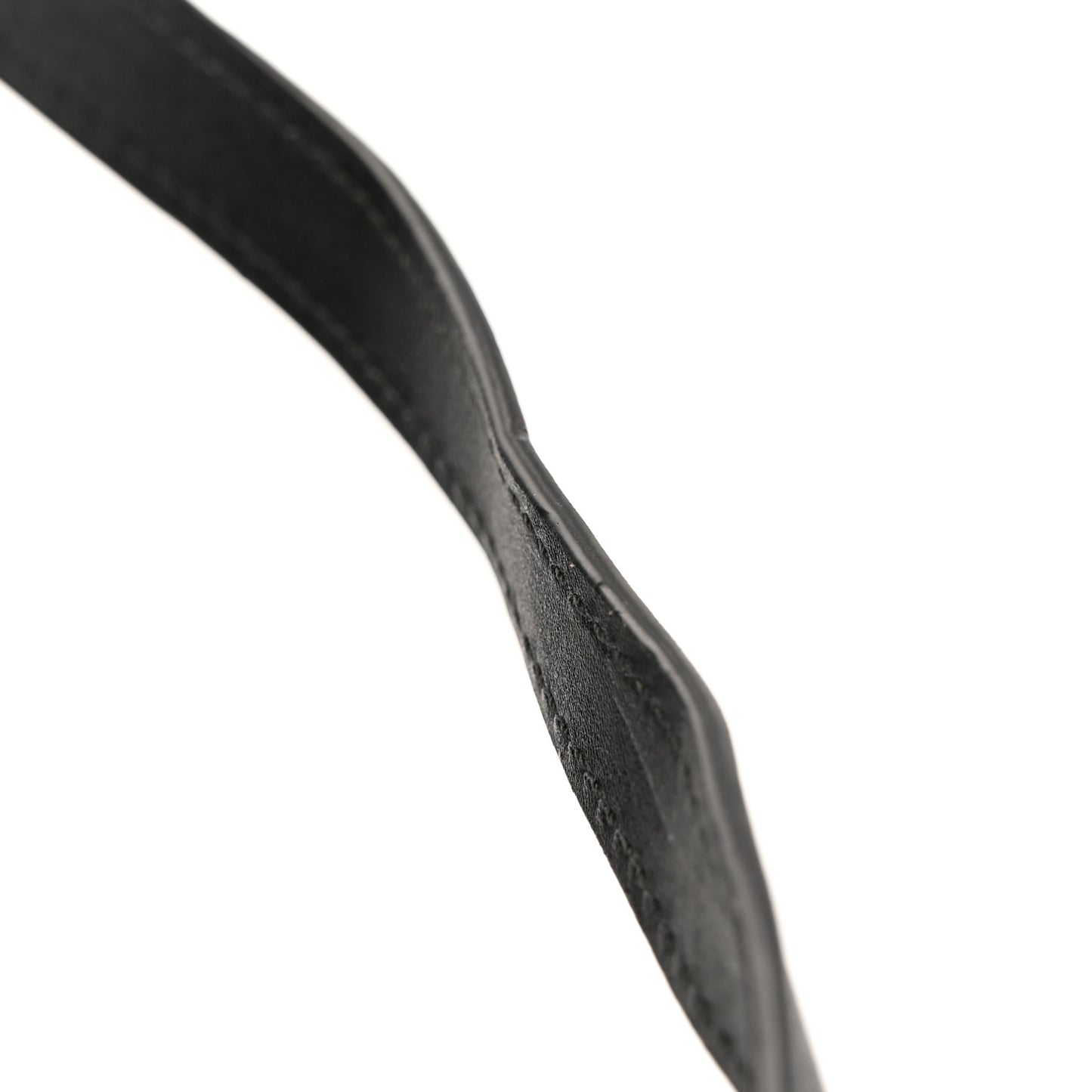 Natural Smooth Calfskin Medium Rodeo Top Handle Handbag Black