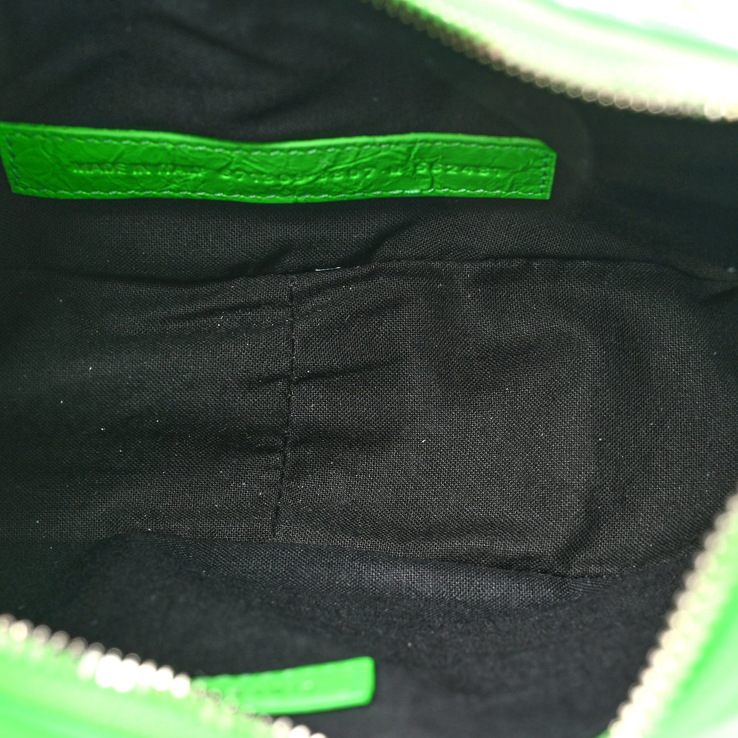 Agneau Arena Crystal Le Cagole Shoulder Bag XS Fluo Green