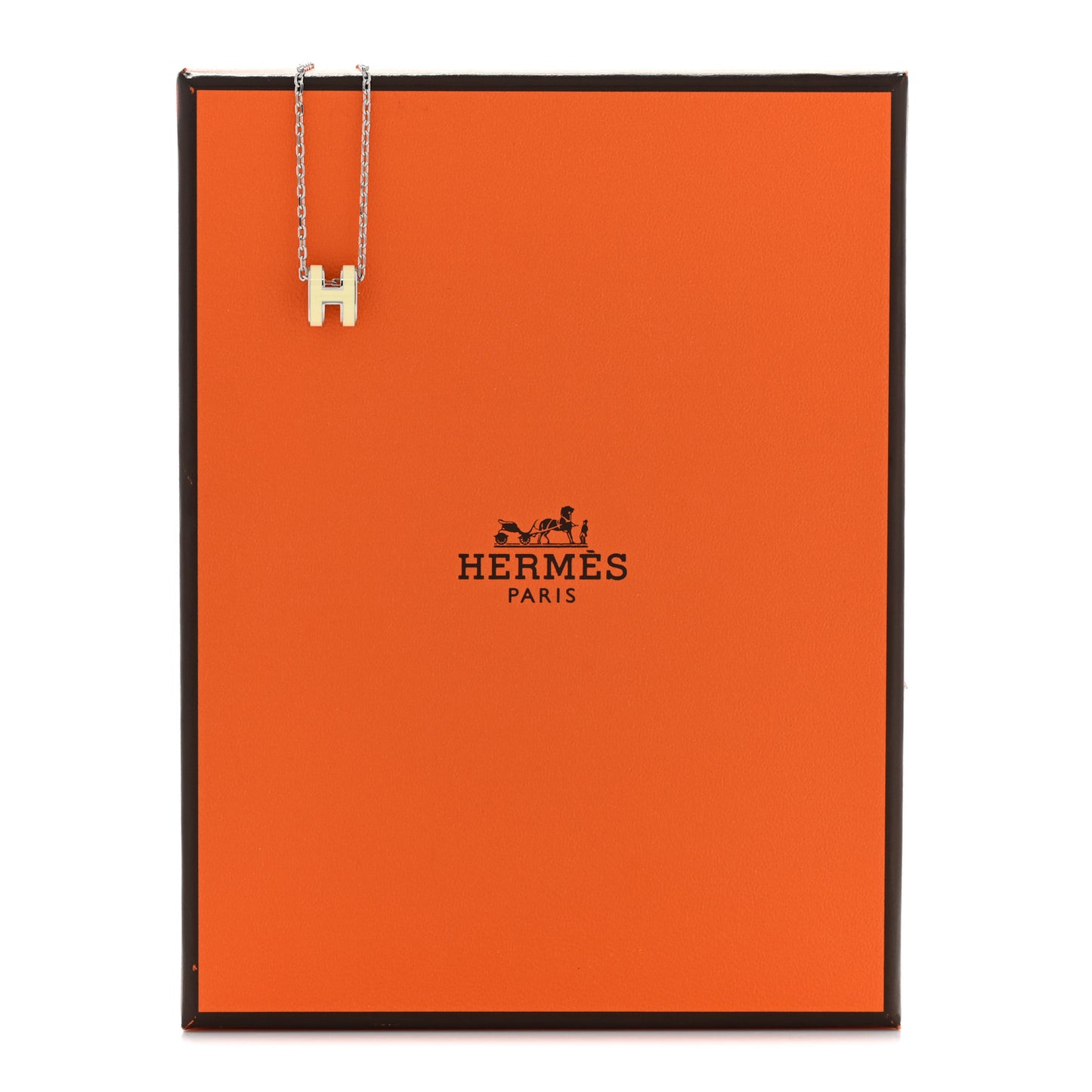 Palladium Mini Pop H Pendant Necklace Jaune Soufre Pale