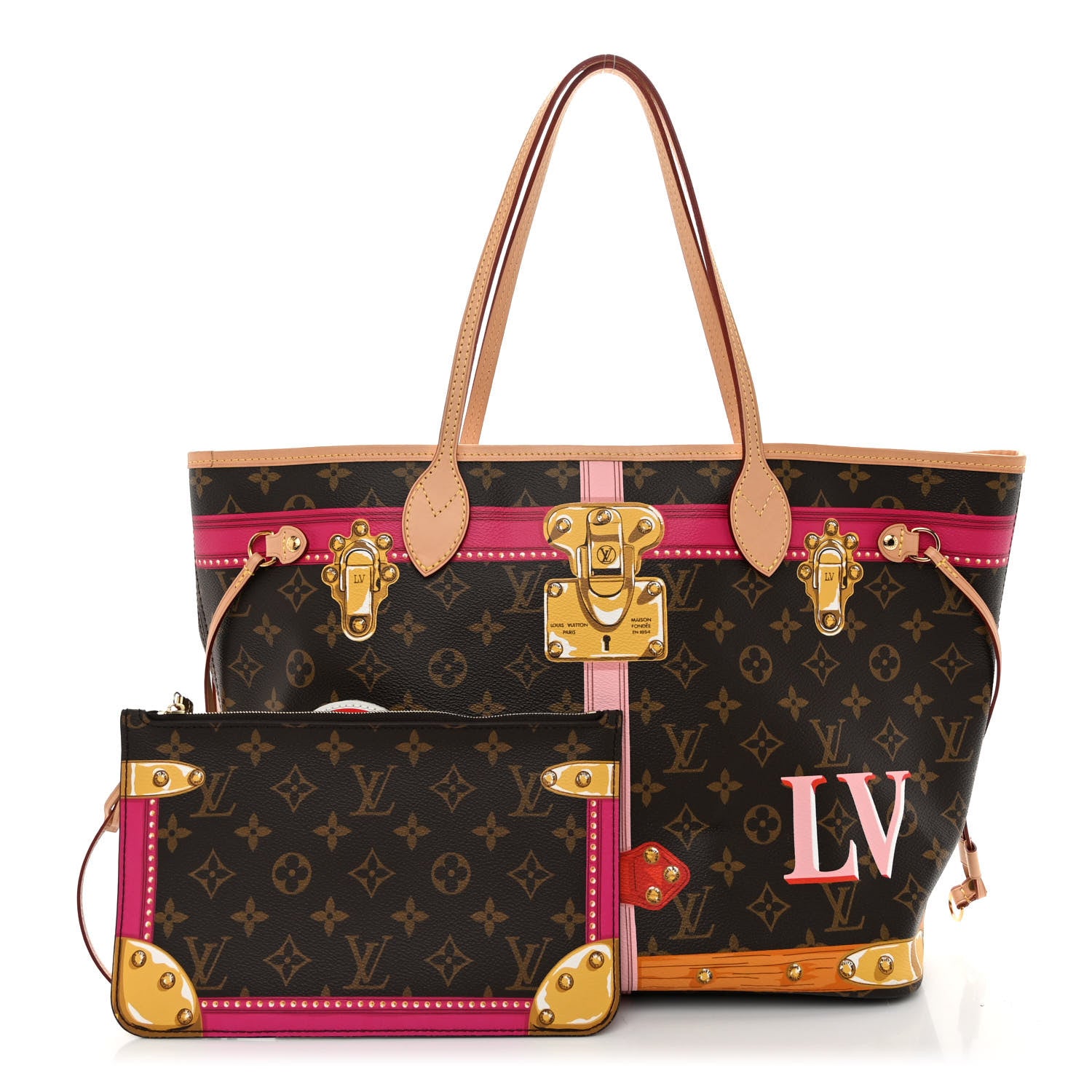 Louis Vuitton Monogram Summer Trunks Neo Neverfull MM 1 of 11