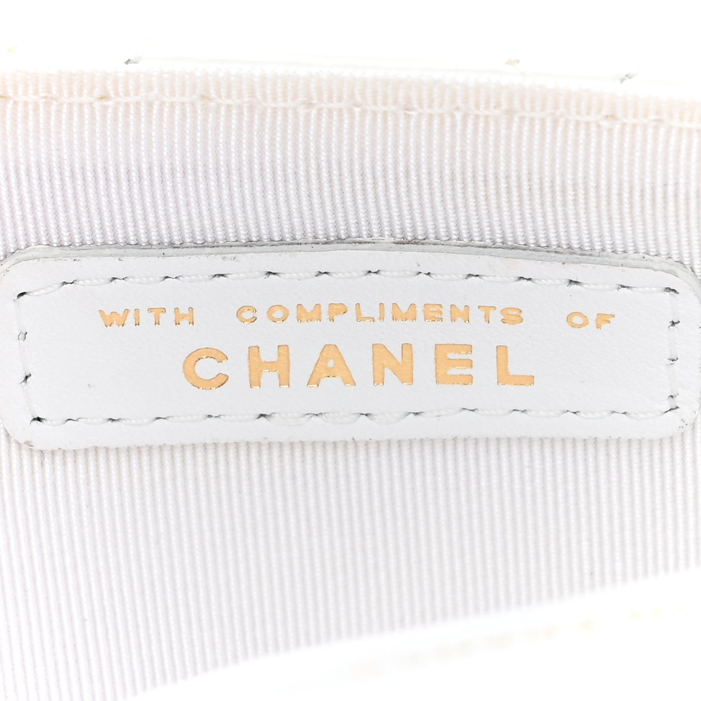 Patent Quilted Glasses Case With Chain White