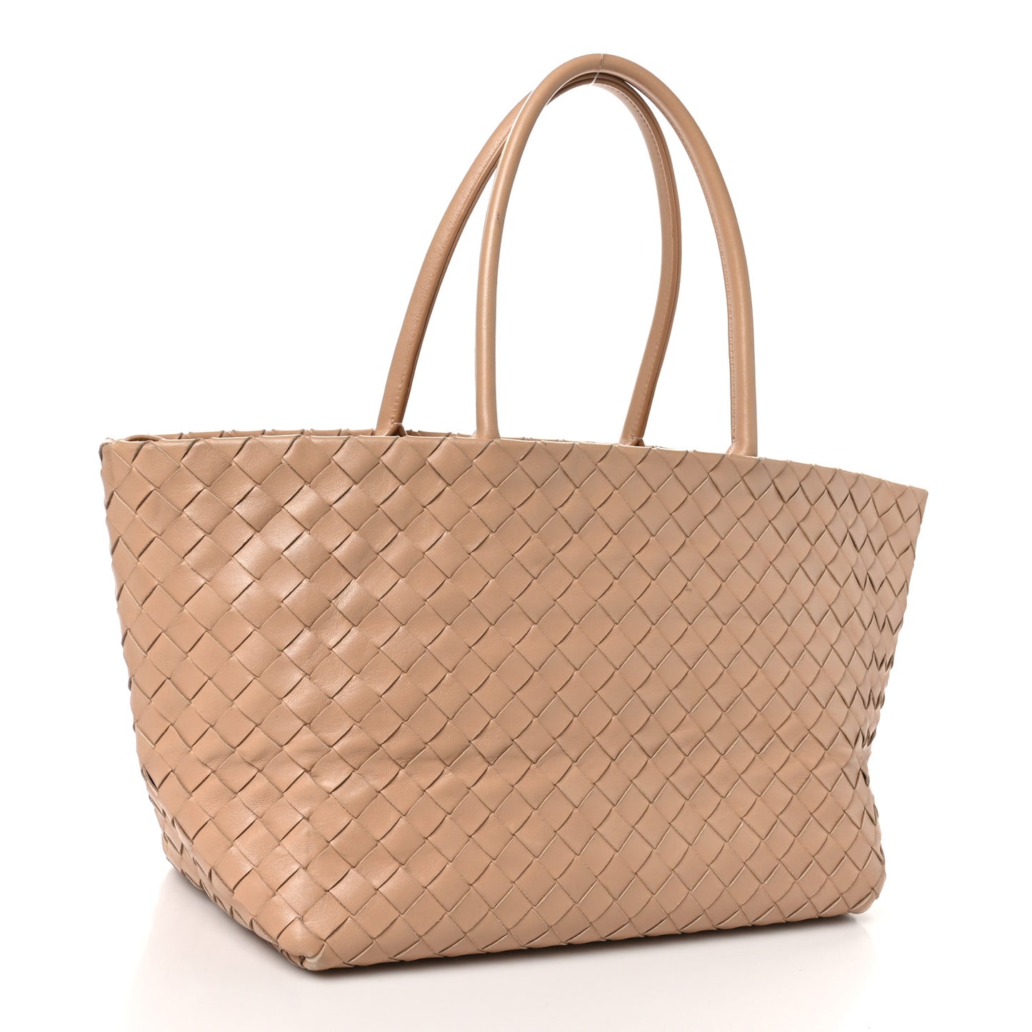 Nappa Intrecciato Tote Bag Almond
