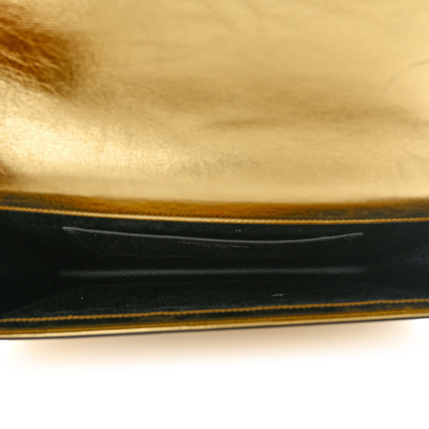Saint Laurent Metallic Calfskin Monogram Large Belle De Jour Clutch Gold 5 of 8