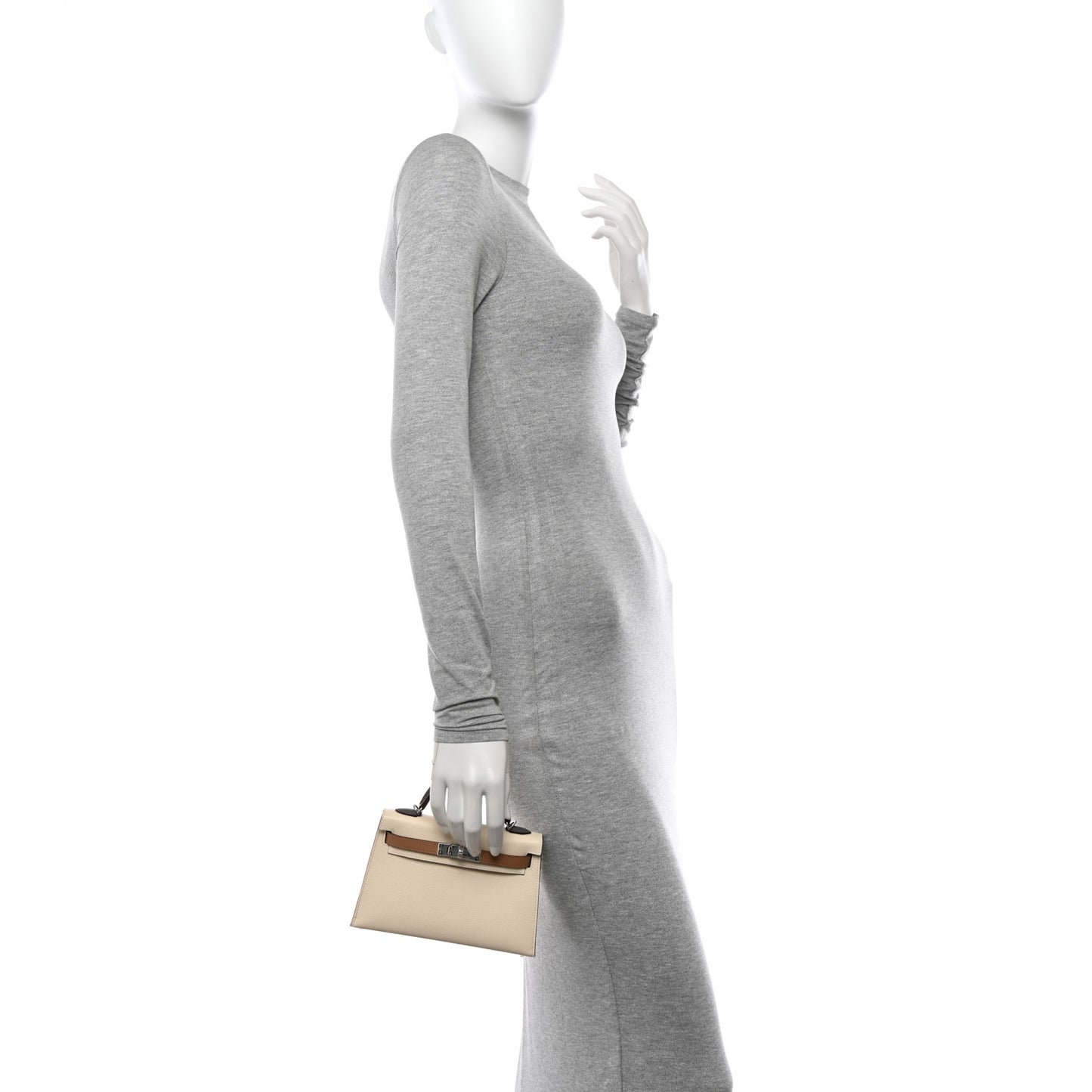 Epsom Mini Kelly Sellier 20 Nata Chai Gris Meyer