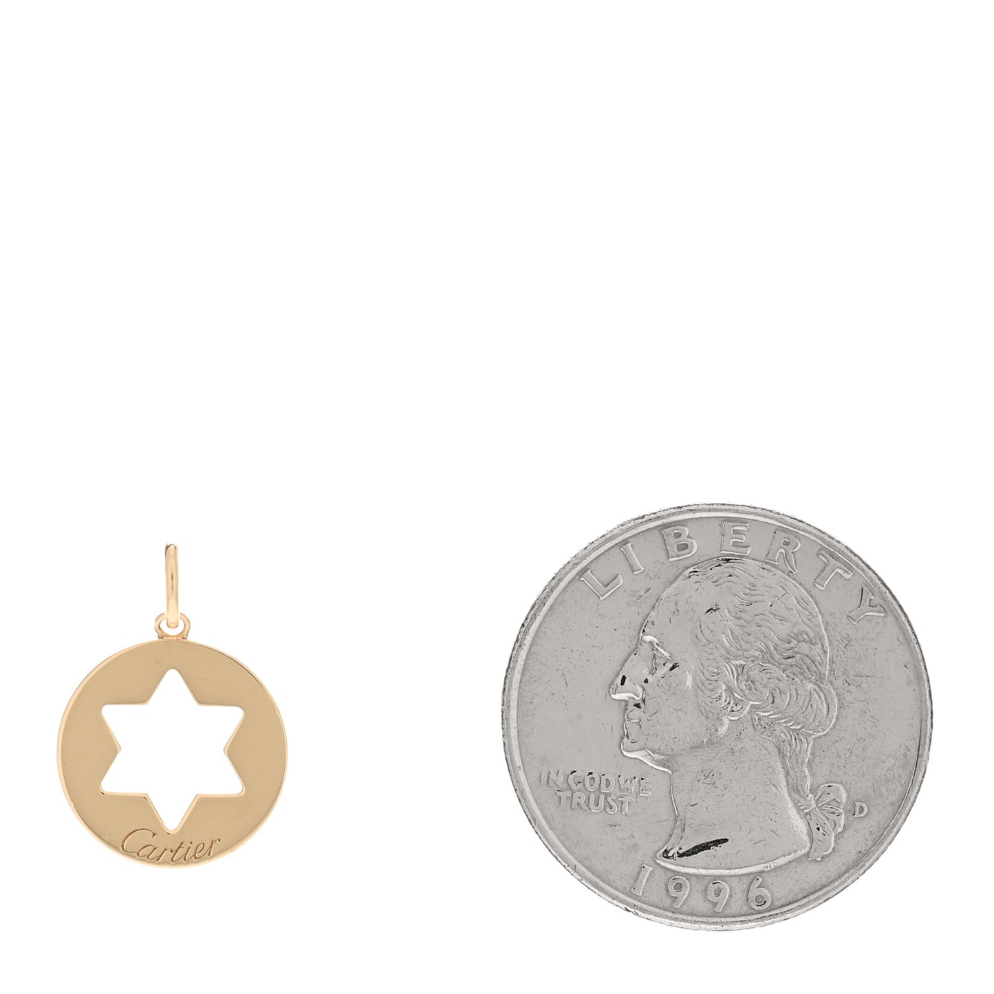 18K Yellow Gold Star of David Symbol Pendant