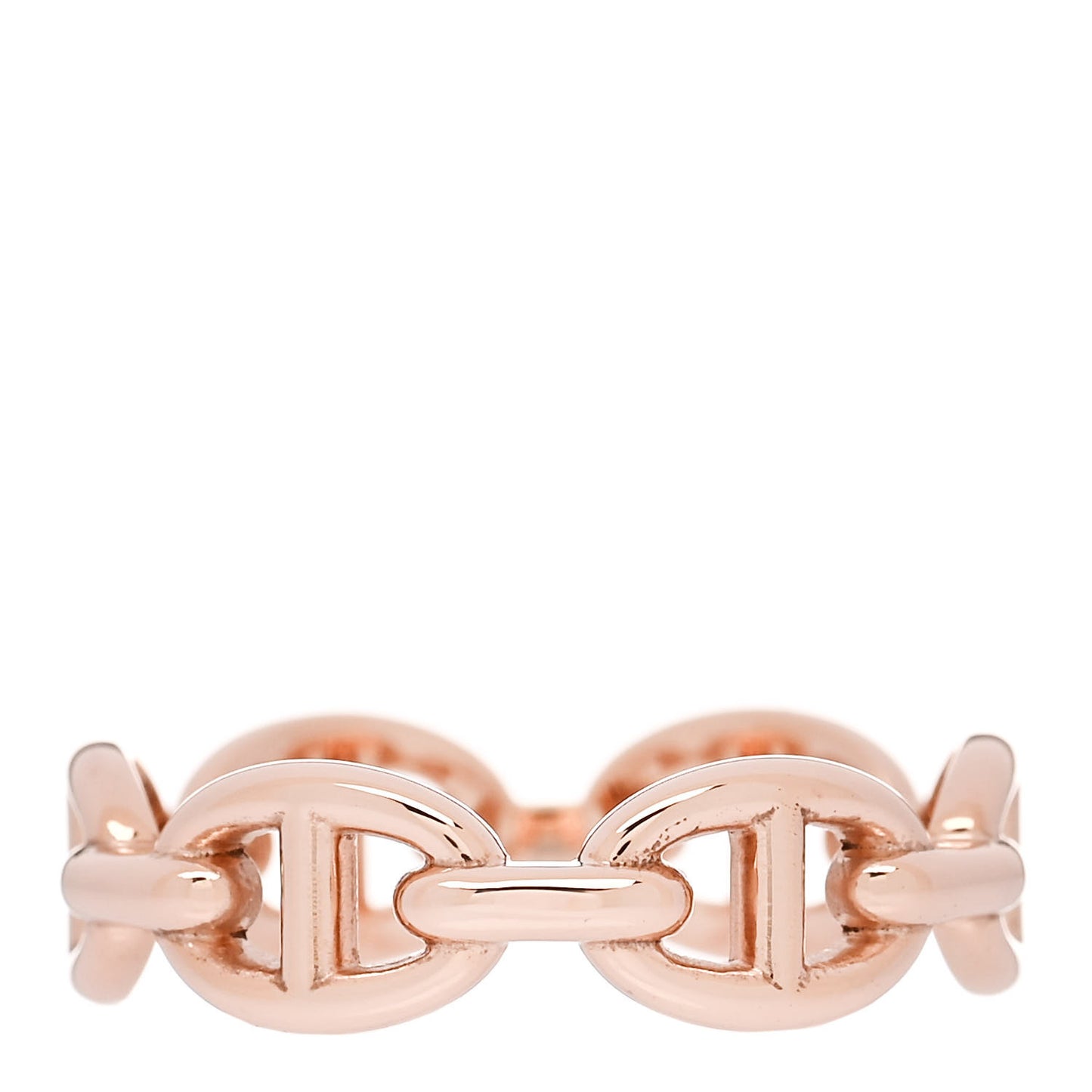 18K Rose Gold PM Chaine d'Ancre Enchainee Ring 55 7.25