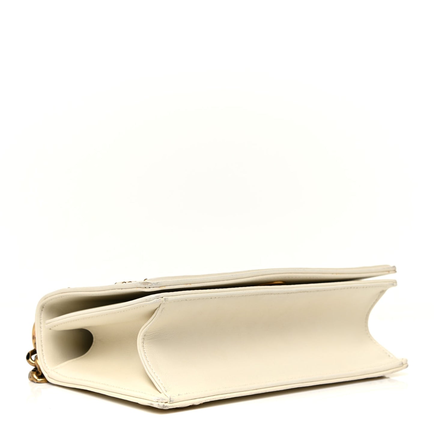 Lambskin Studded Medium Diorama Flap Bag Latte
