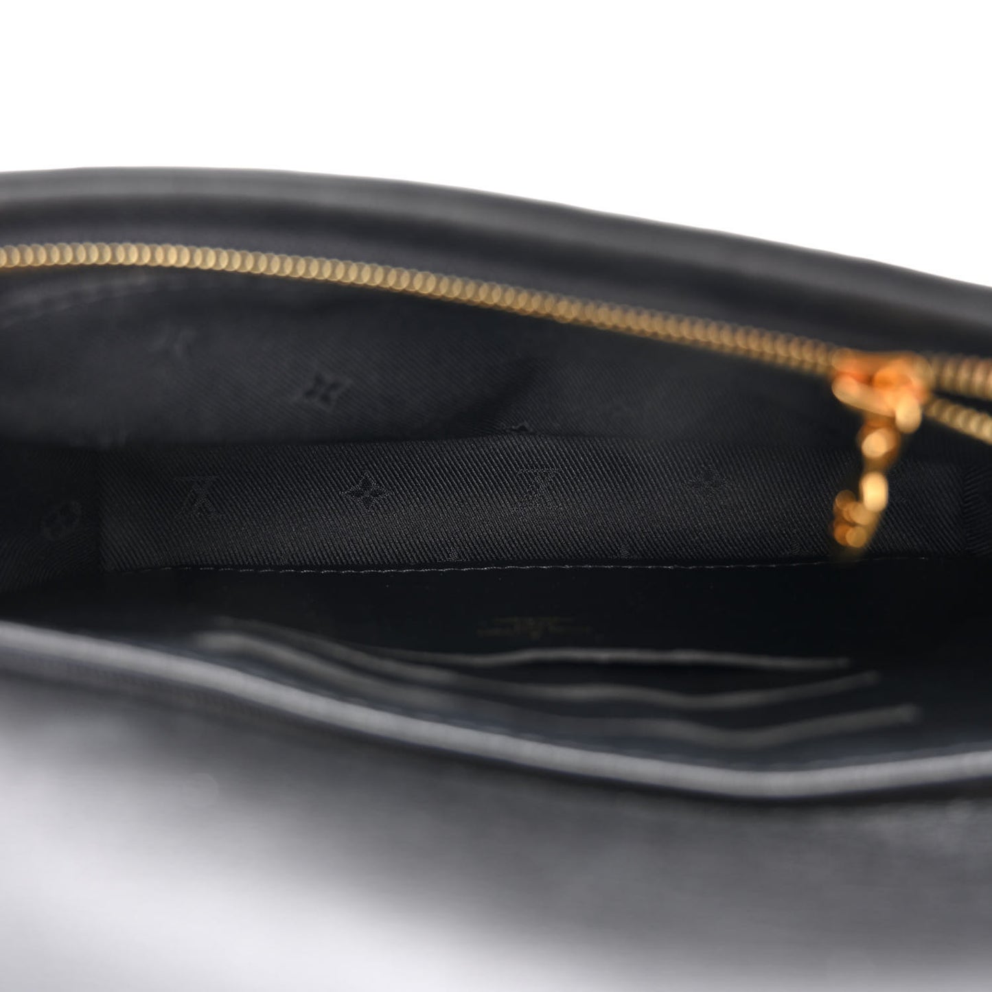 Calfskin Bubblegram Wallet On Strap Black