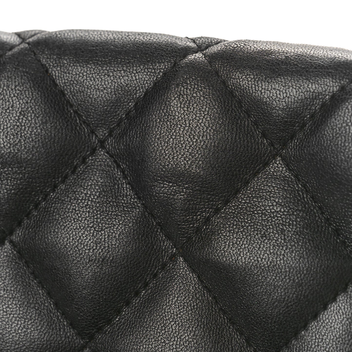 Lambskin Quilted Jumbo Single Flap Black