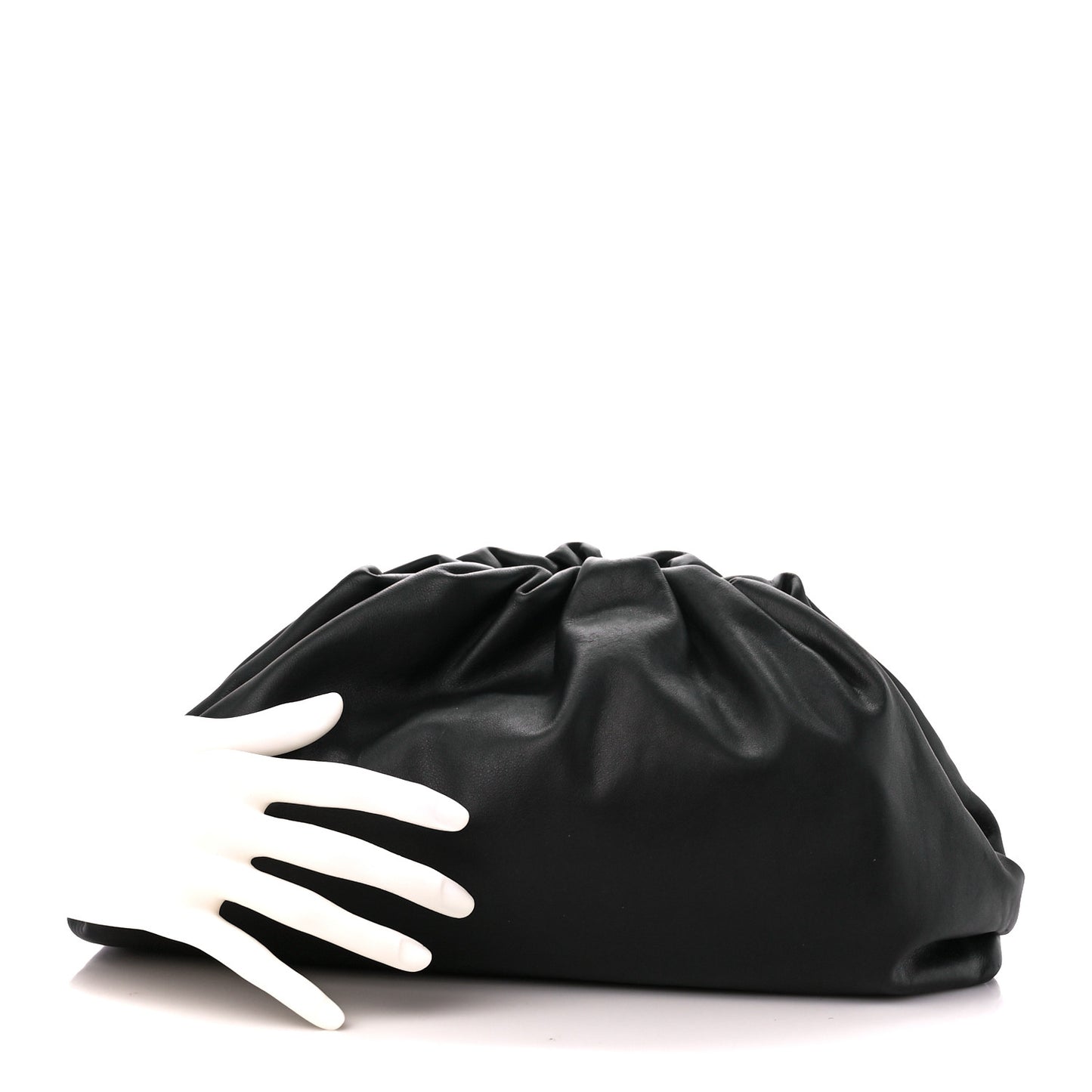 Smooth Butter Calf The Pouch Oversized Clutch Black
