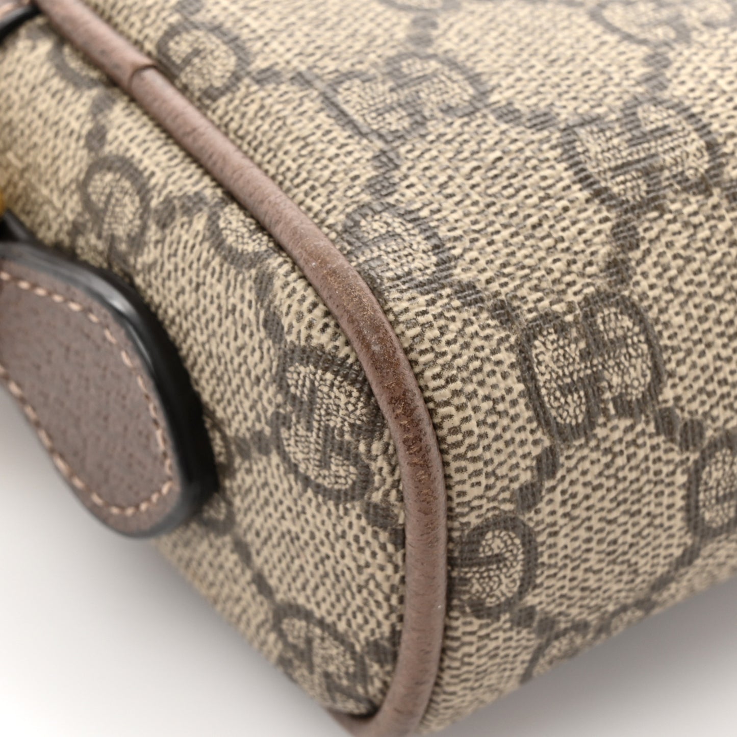 GG Supreme Monogram Web Mini Ophidia Shoulder Bag Brown