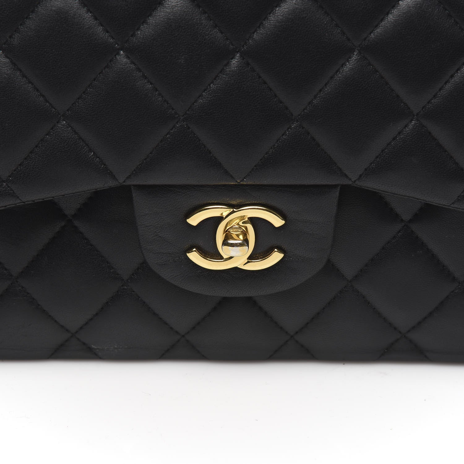 Chanel Lambskin Quilted Jumbo Double Flap Black 14 of 14