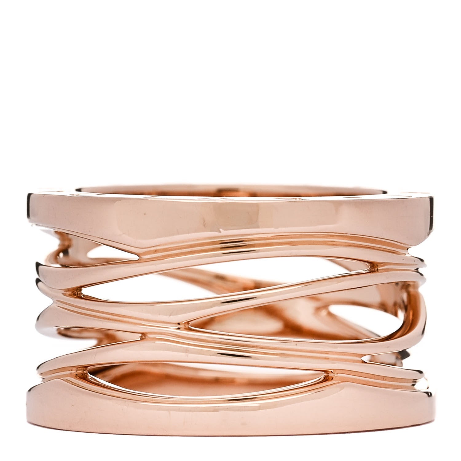 Bulgari 18K Rose Gold B.Zero1 Legend Four-Band Ring 54 6.75 4 of 6