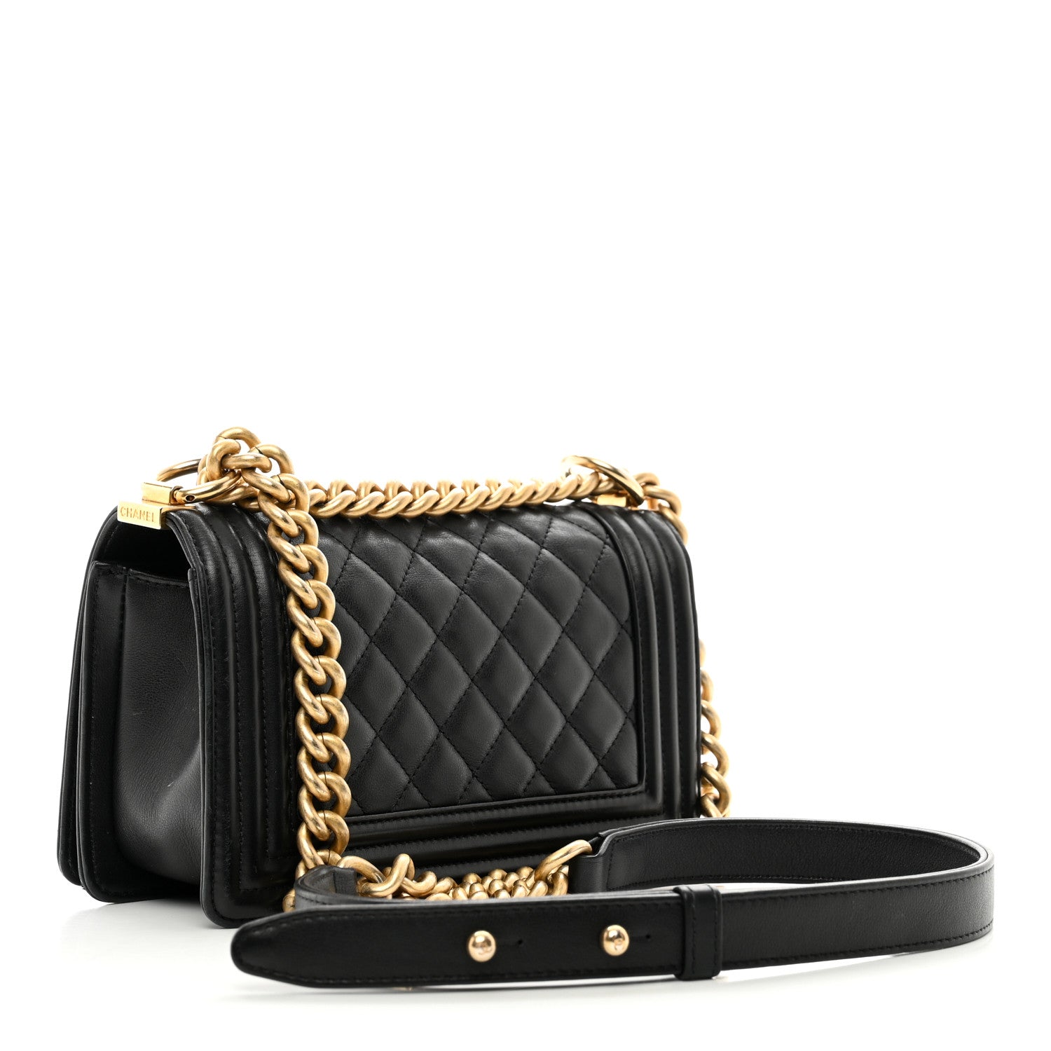 Chanel Lambskin Quilted Small Boy Flap Black 3 of 11