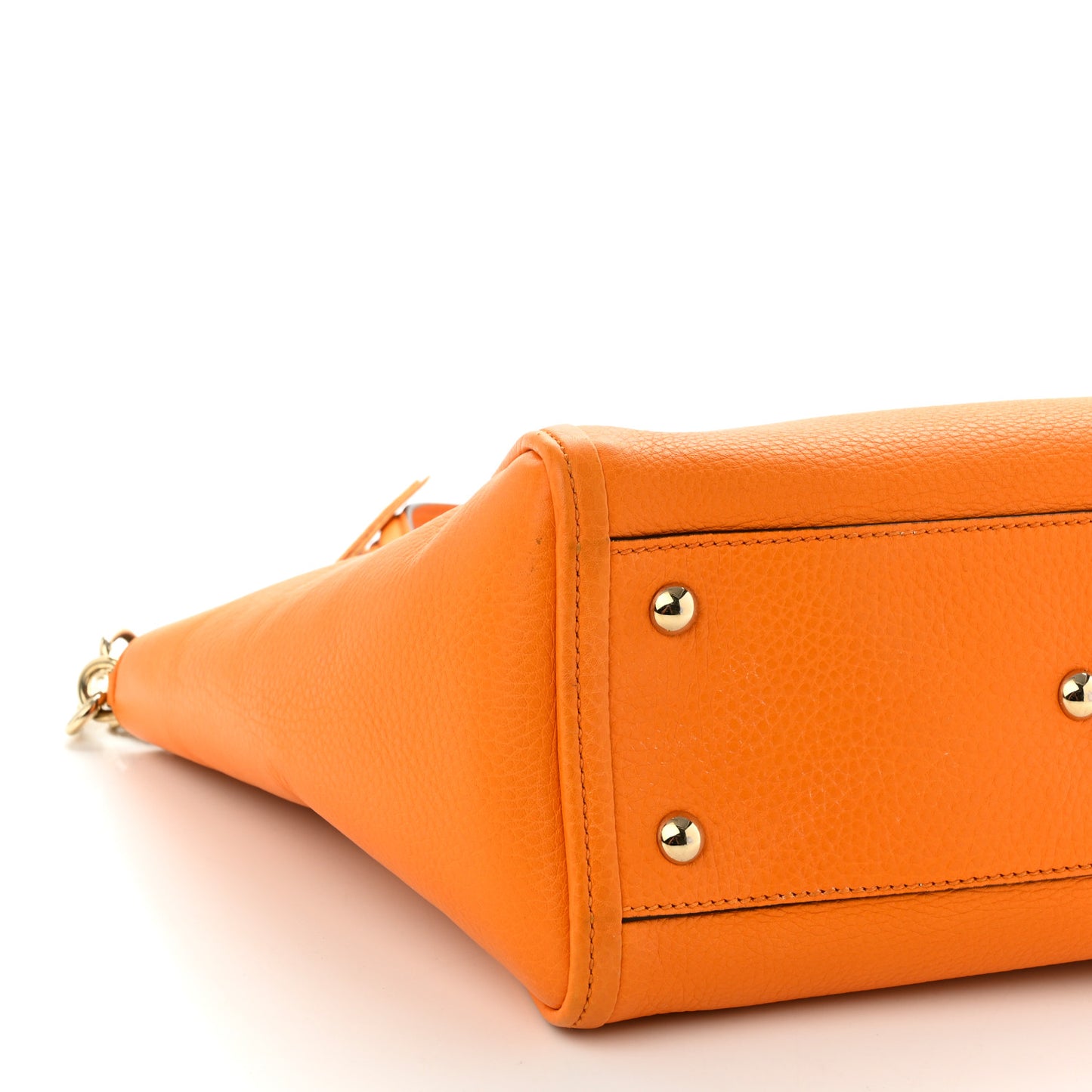 Pebbled Calfskin Small Soho Top Handle Bag Curcuma