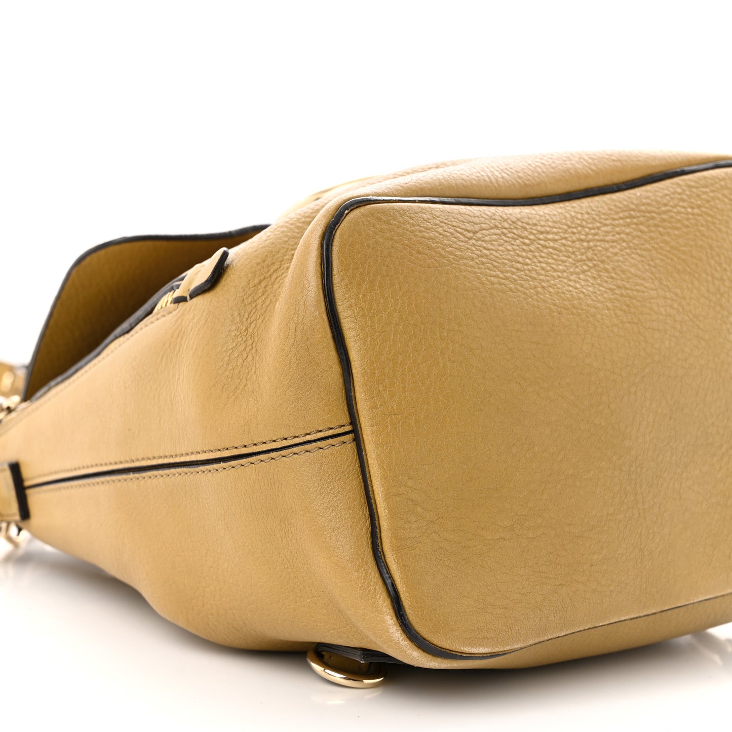 Suede Calfskin Small Faye Backpack Dark Khaki