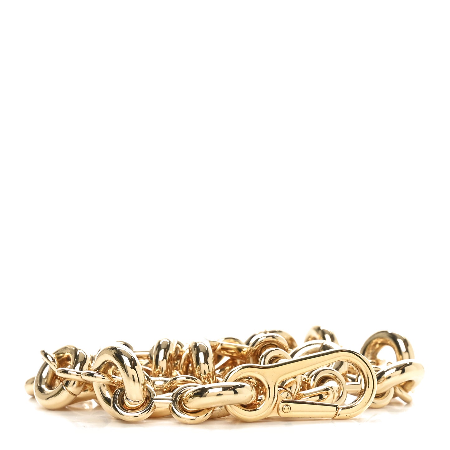 Brass Donut Chain Shoulder Strap Gold