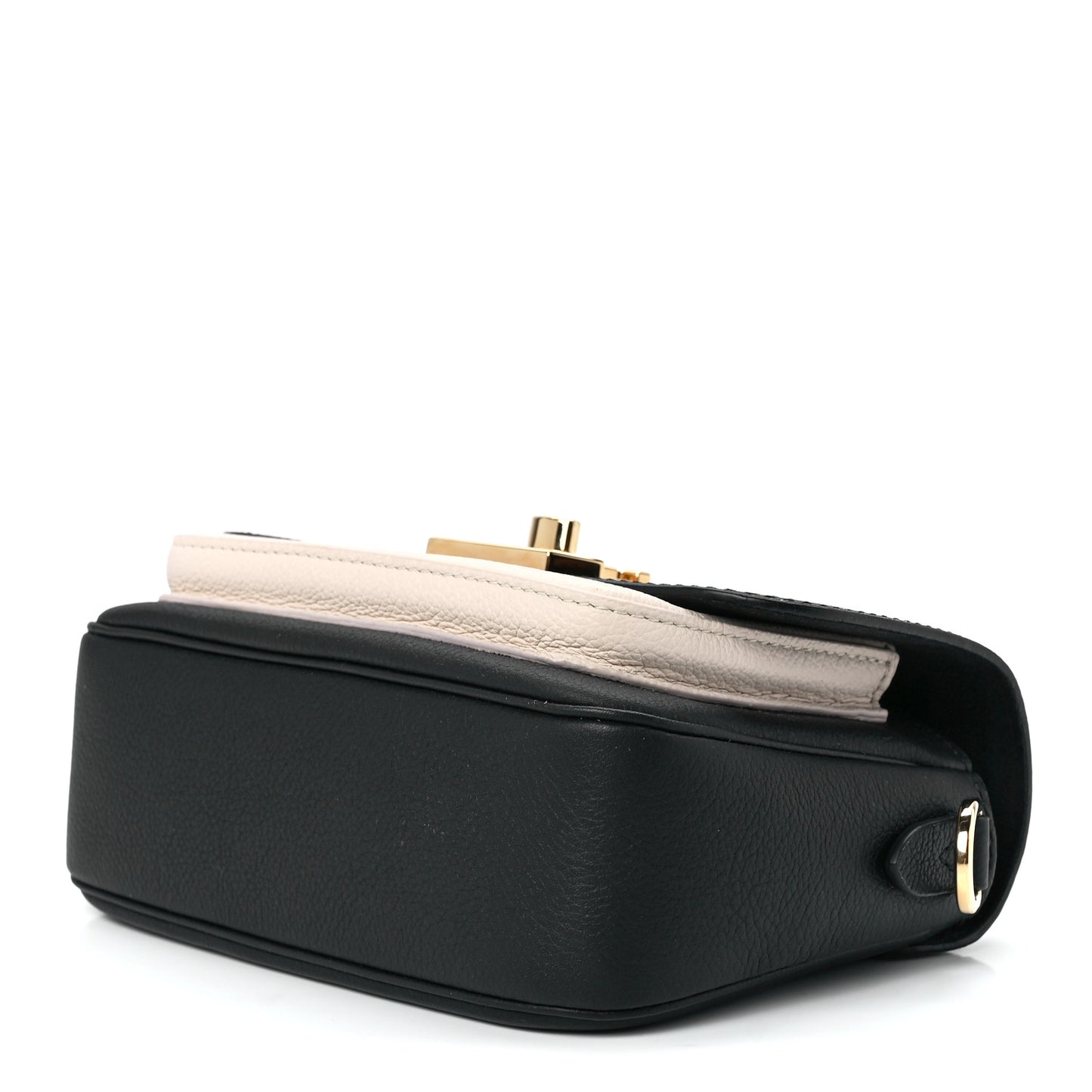 Grained Calfskin Lockme Tender Black