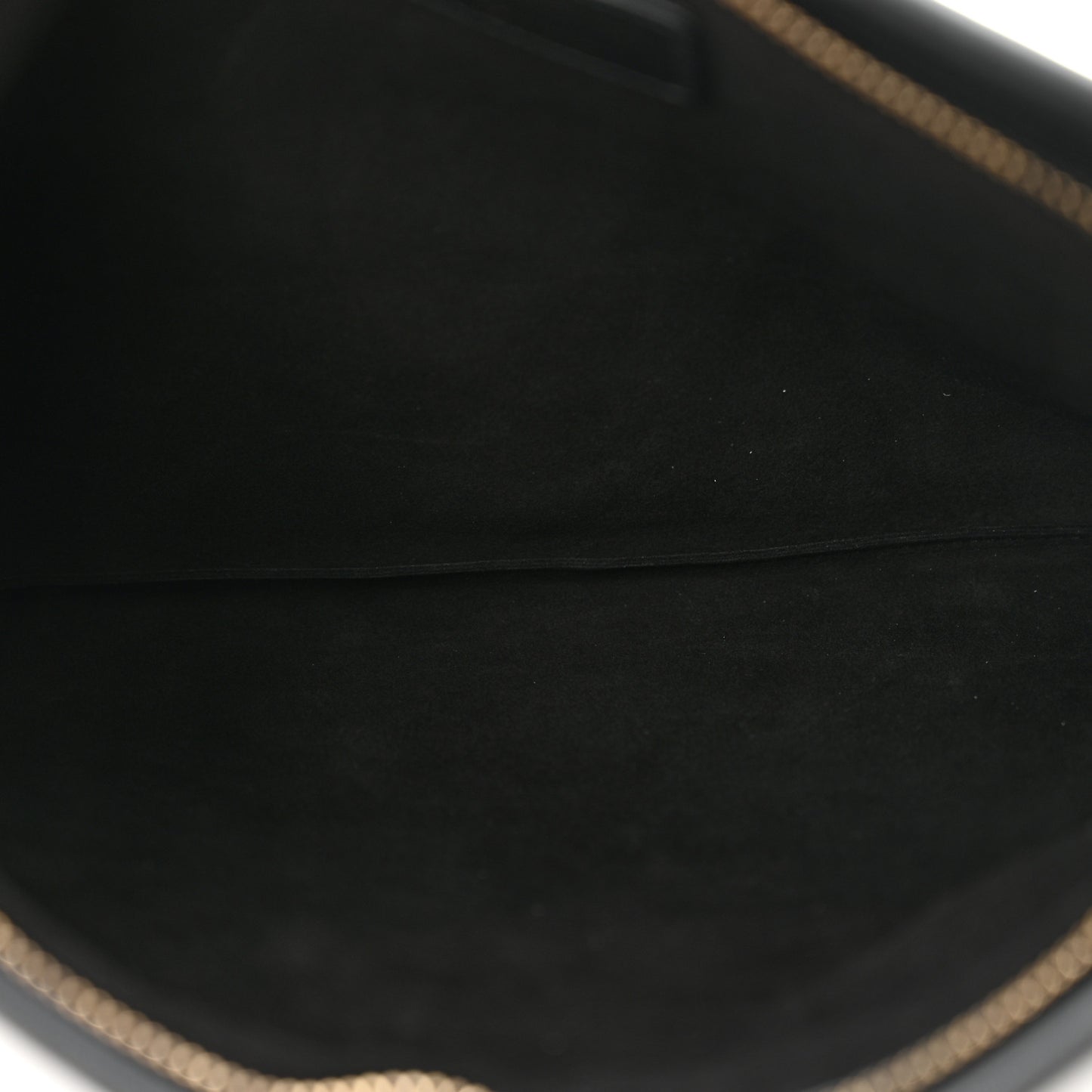 Calfskin Medium Diordouble Zip Pouch Black