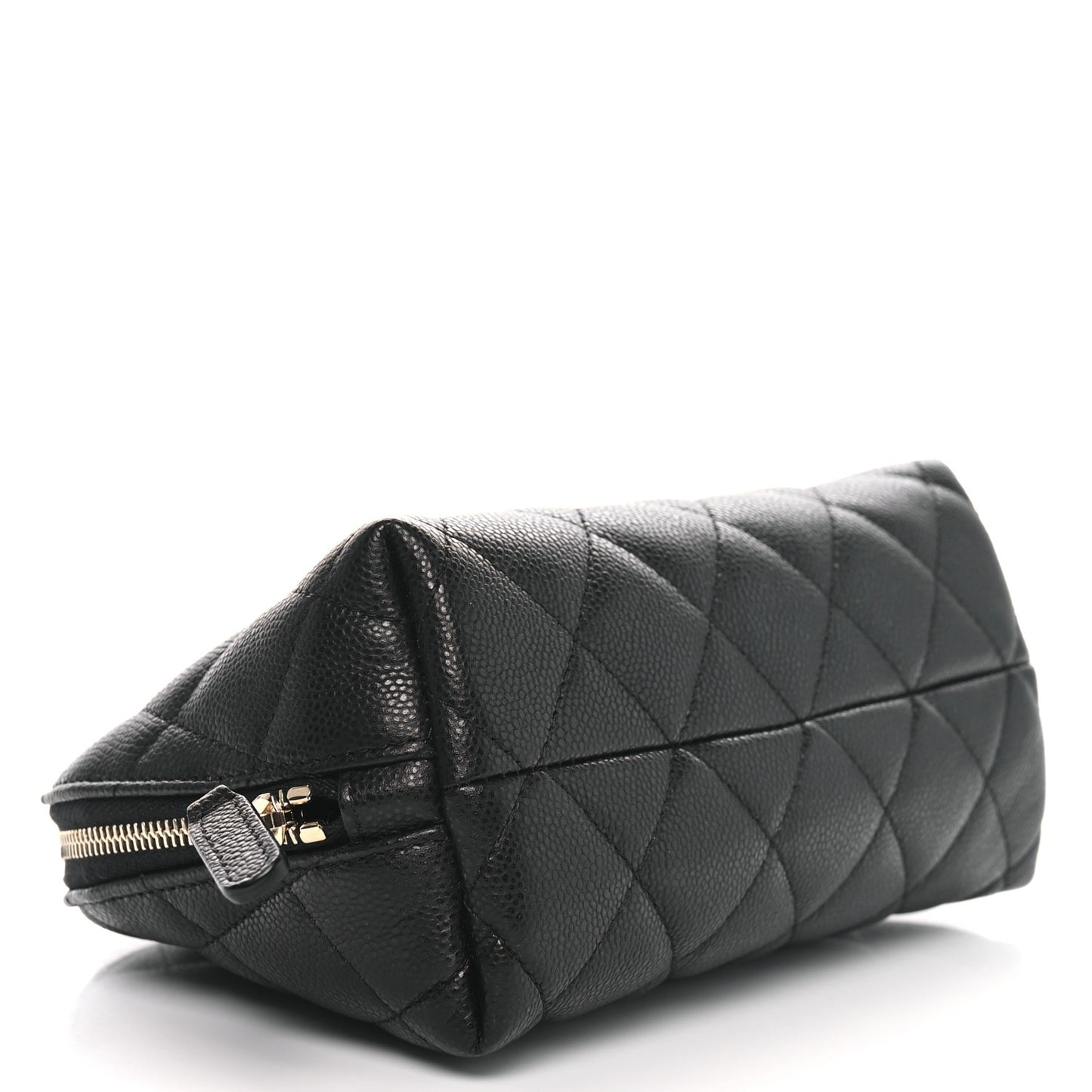 Caviar Quilted Cosmetic Case Black