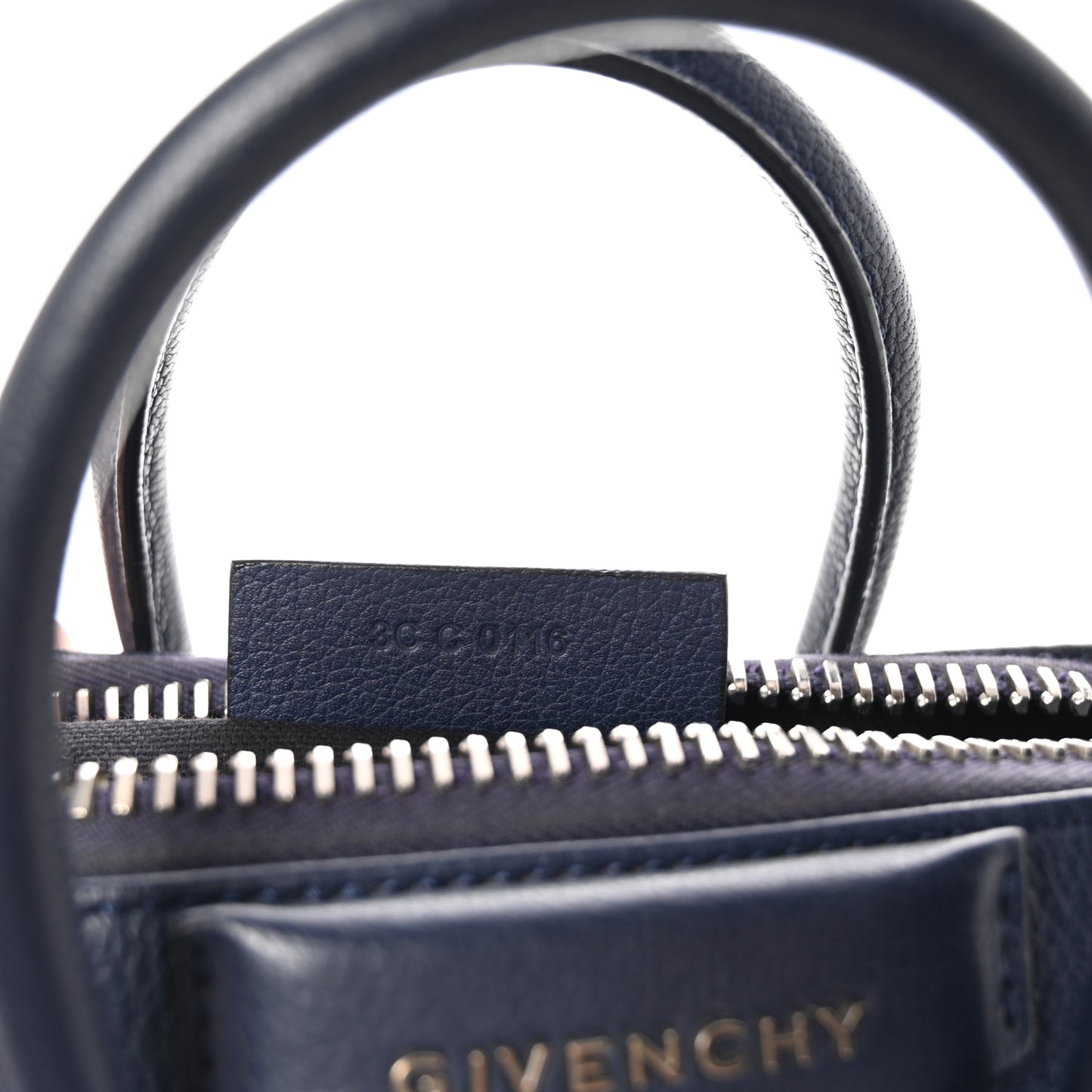 Sugar Goatskin Mini Antigona Navy