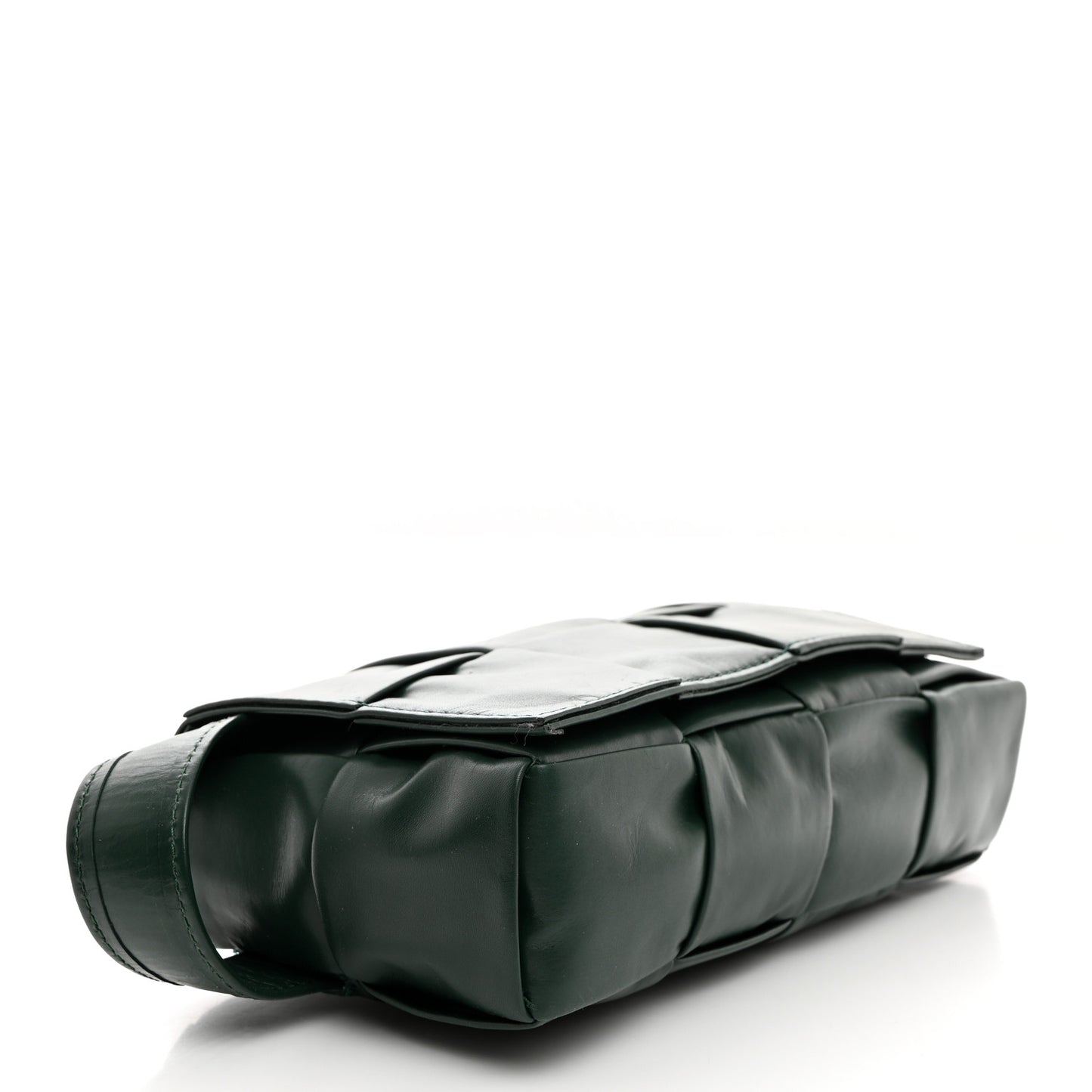 Paper Calfskin Intrecciato Cassette Belt Bag Raintree
