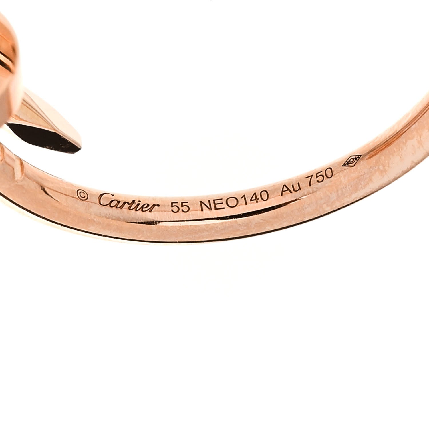 Cartier 18K Pink Gold Small Juste Un Clou Ring 55 7.25 4 of 5