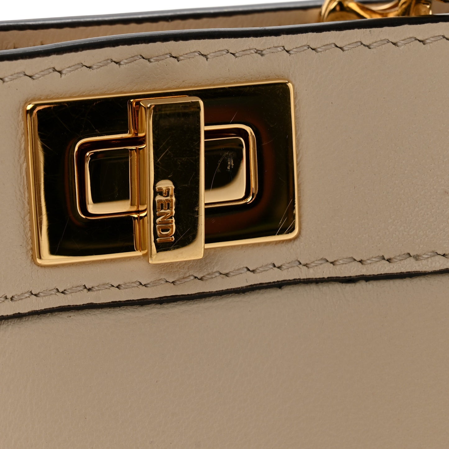 Camellia Nappa Nano Peekaboo Satchel White