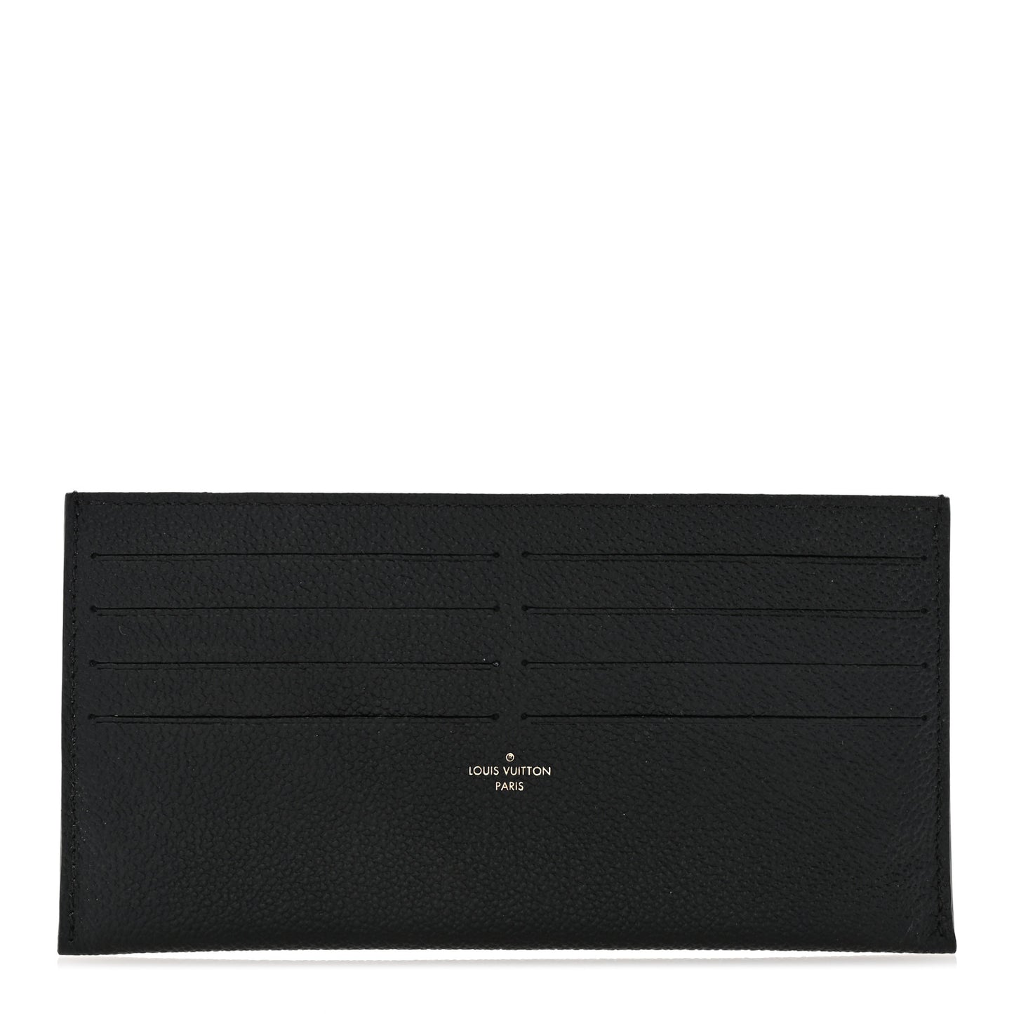 Calfskin Felicie Chain Wallet Card Holder Insert Black
