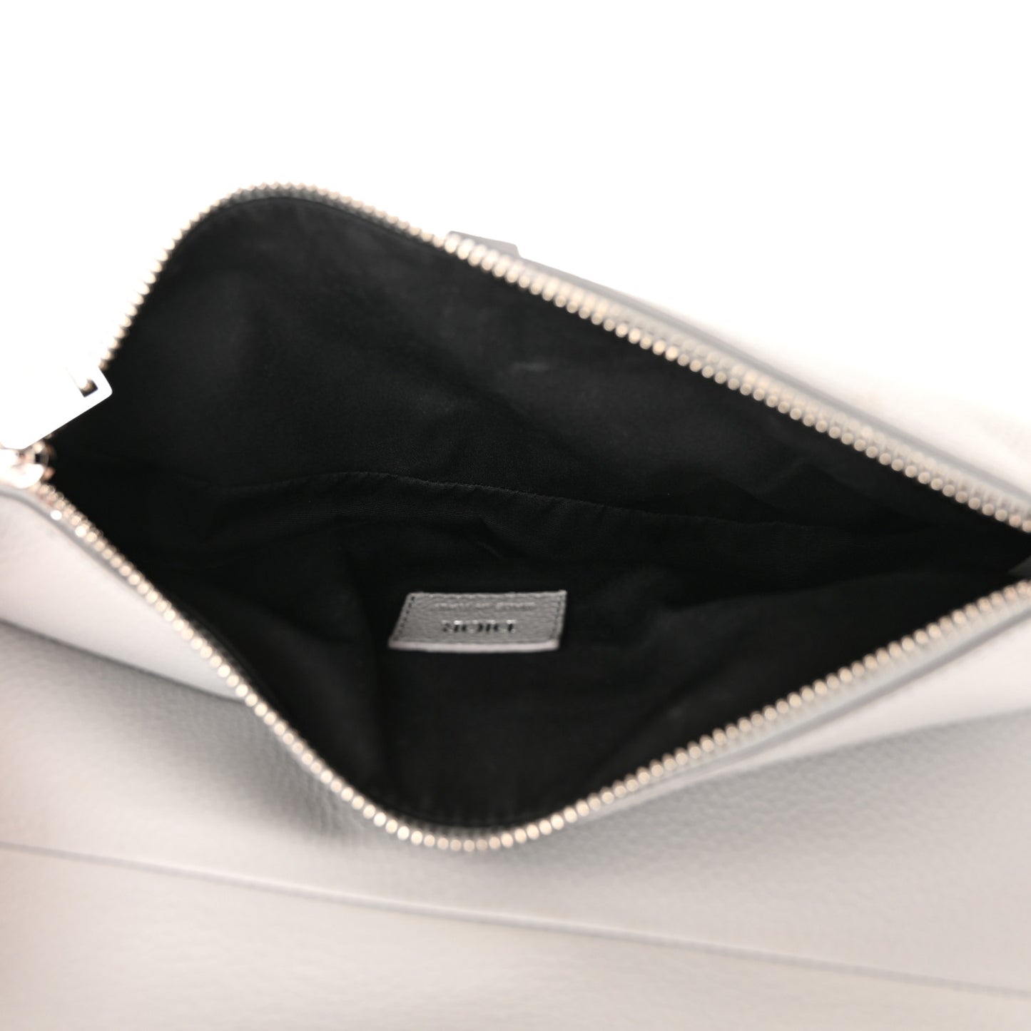 Grained Calfskin Kim Jones Saddle Bag Light Grey