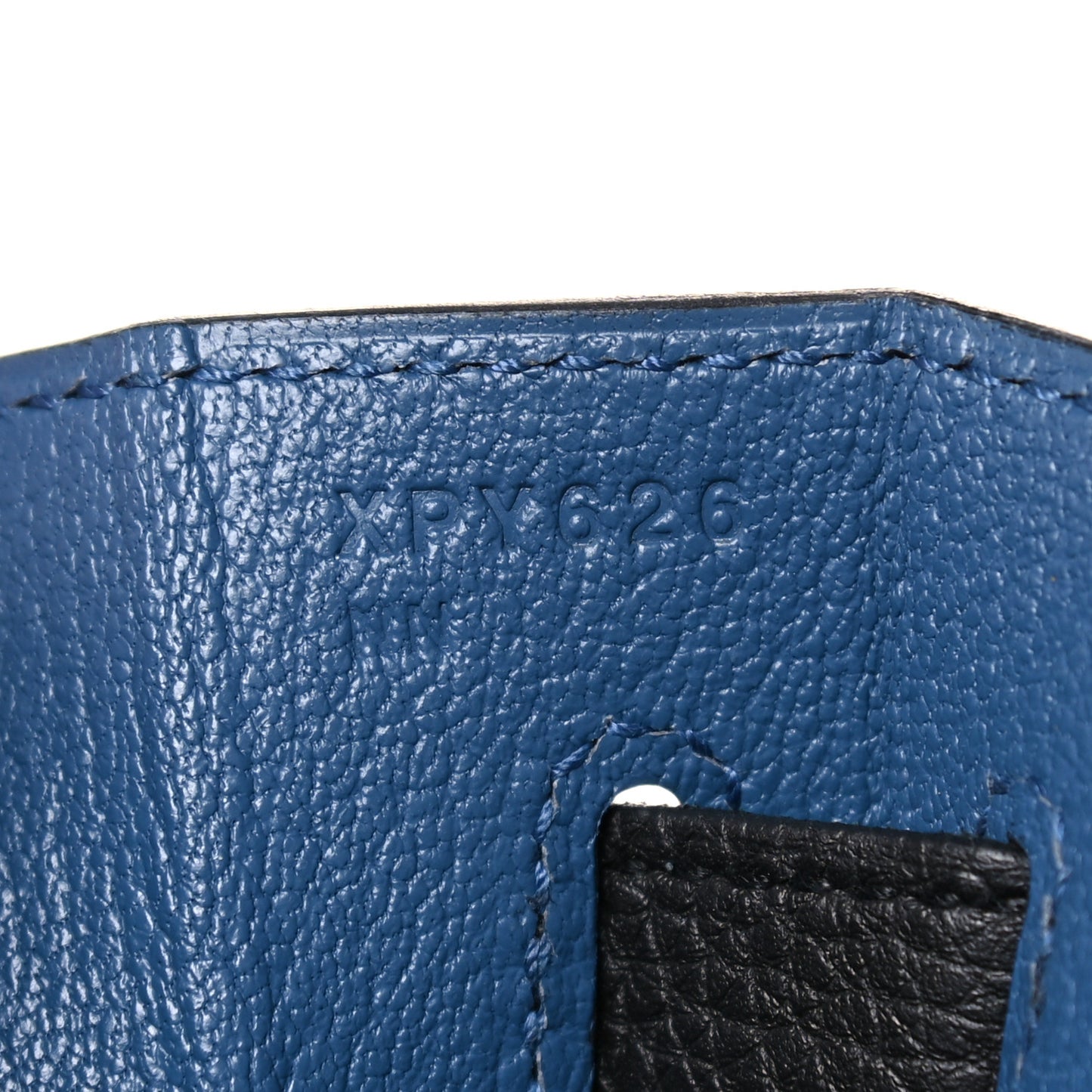Togo Verso Kelly Retourne 35 Black Bleu Agate