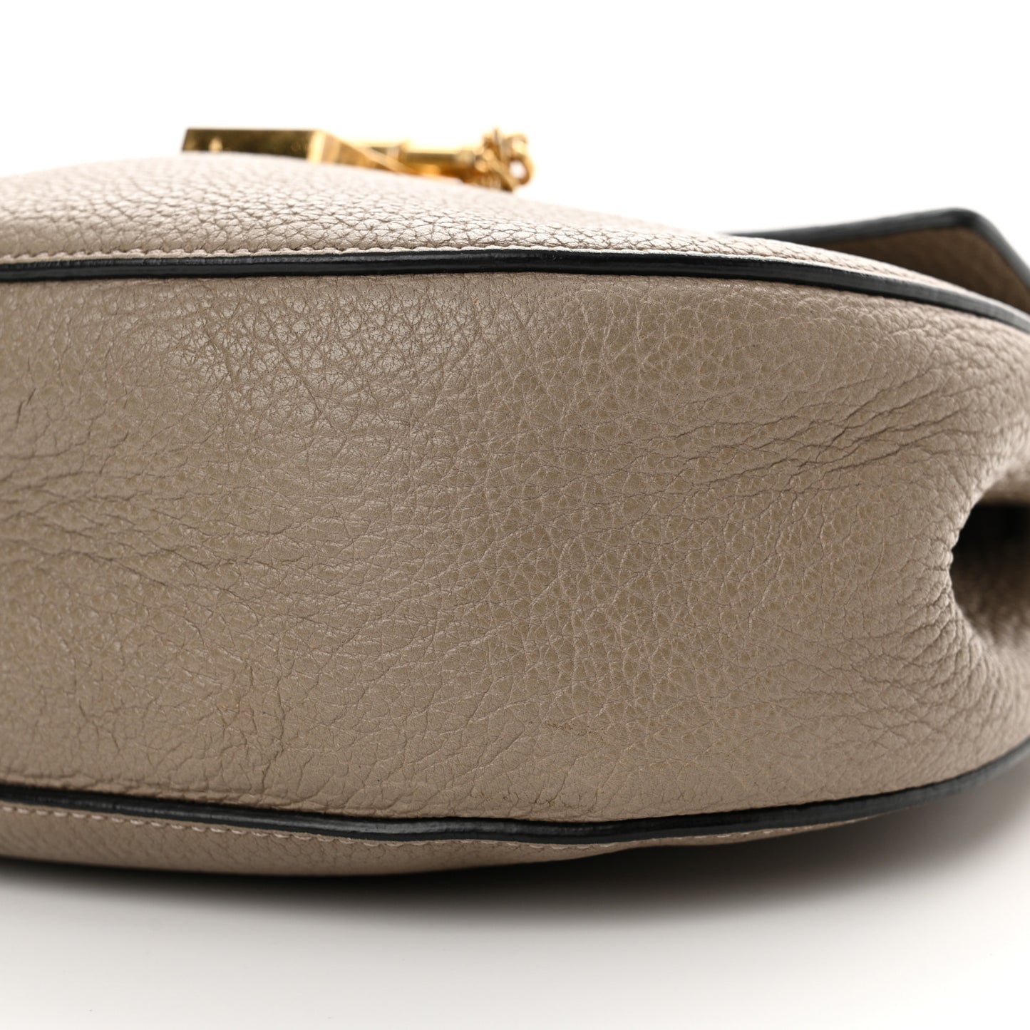 Grained Lambskin Drew Shoulder Bag Motty Grey