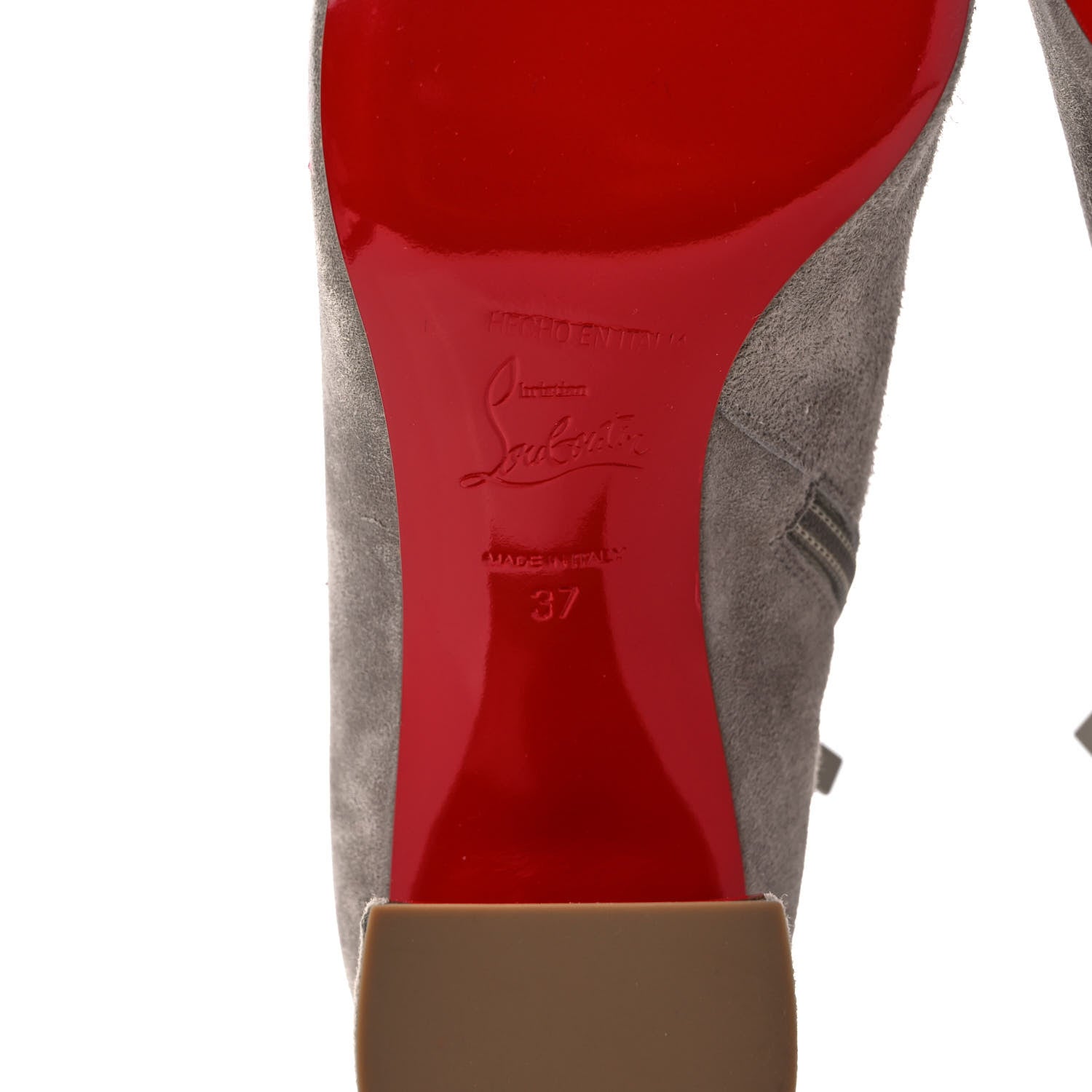 Christian Louboutin Veau Velours Turela 55 Ankle Boots 37 Fume 6 of 8