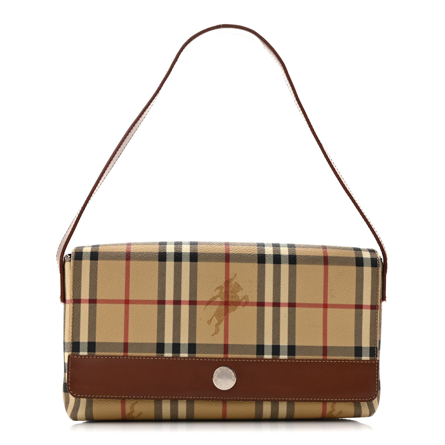 Burberry Haymarket Check Shoulder Bag Brown 1902693 – FASHIONPHILE