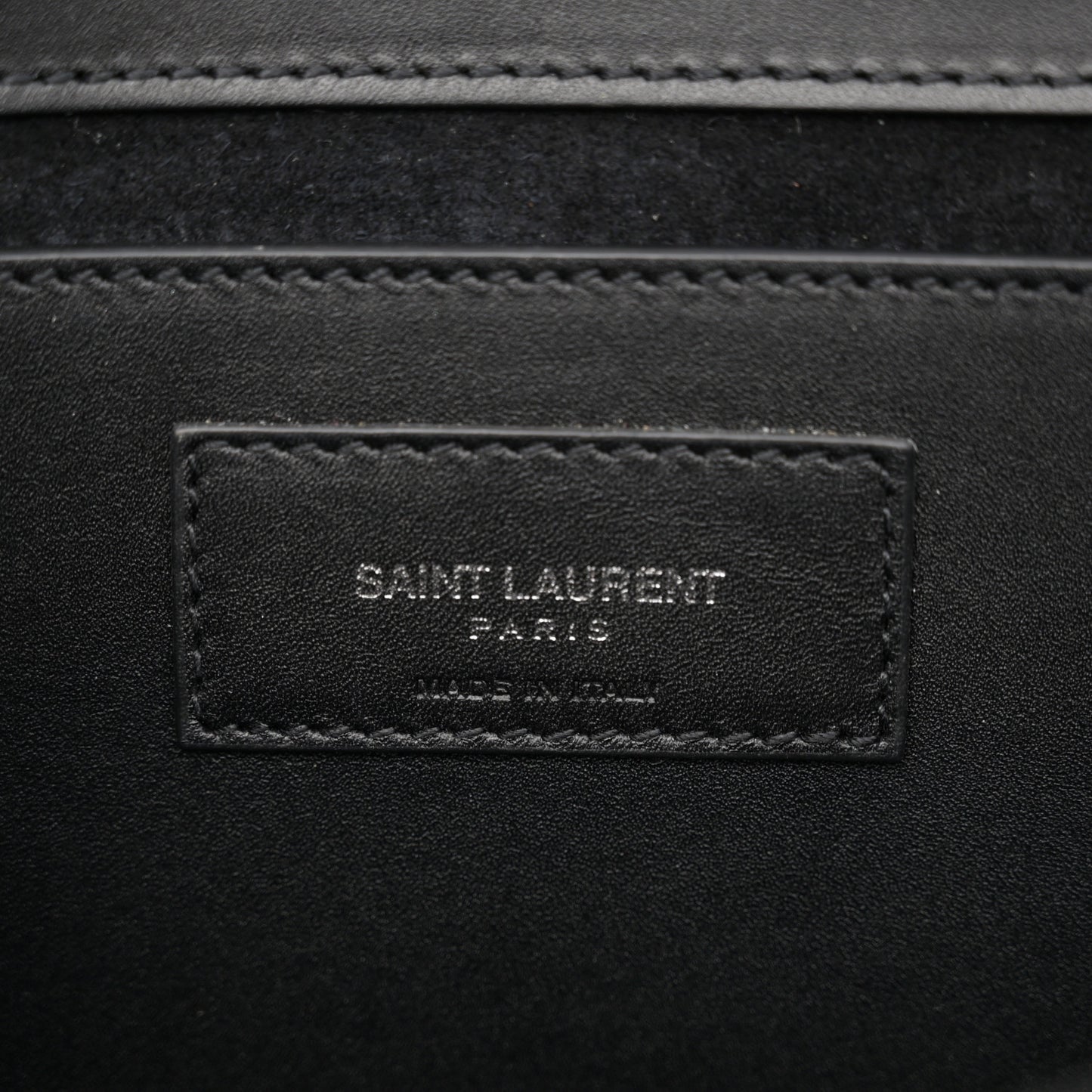 Smooth Calfskin Medium Classic Monogram Kate Tassel Satchel Black